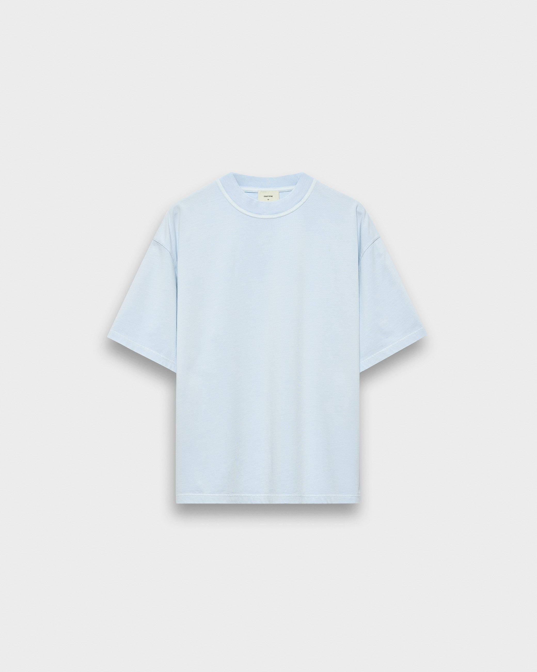 eightyfive-signature-light-t-shirt-washed-baby-blue-oversized image 1