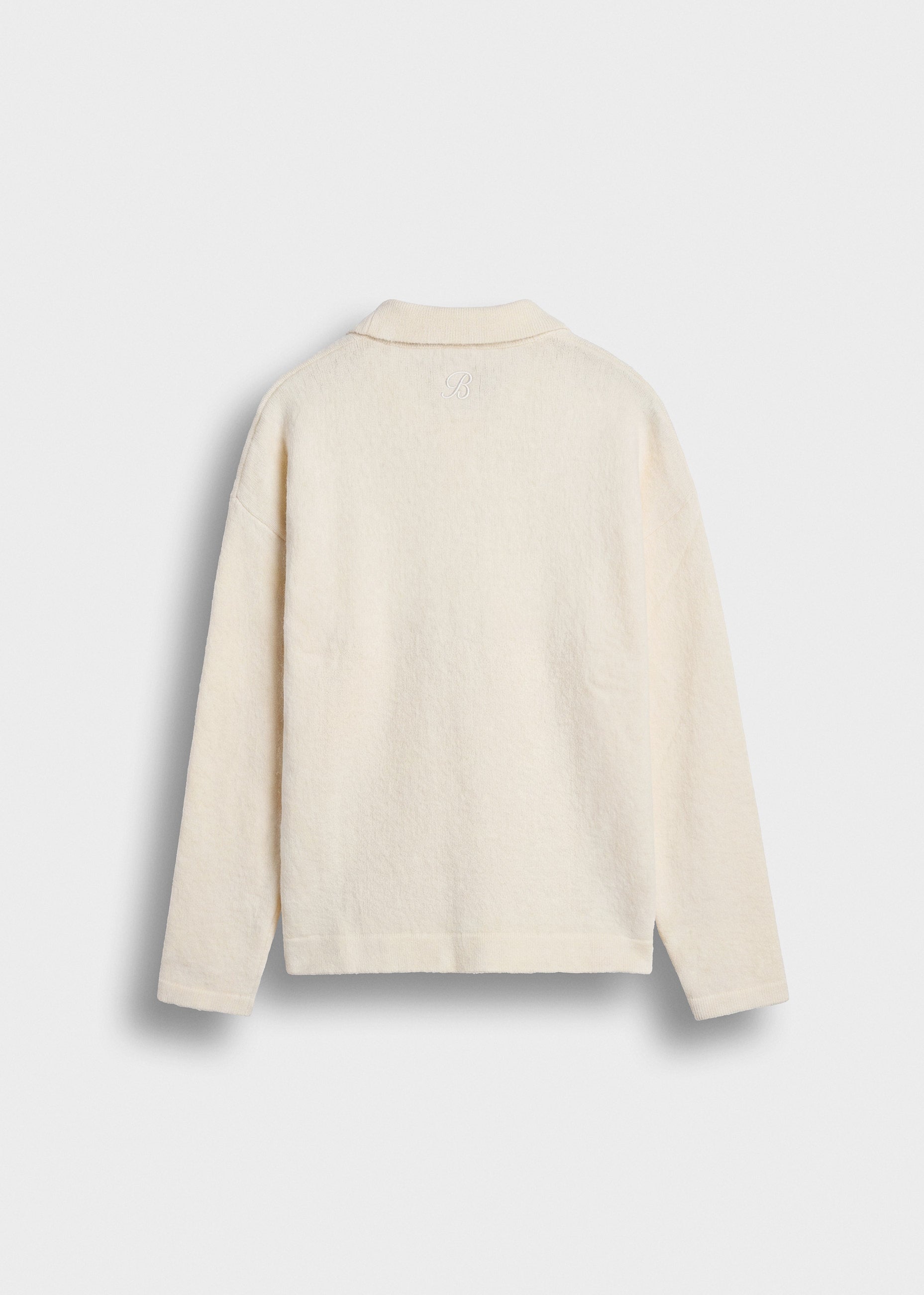 burocs-hairy-knit-polo-sweater-strickpullover-off-white-oversize image 2