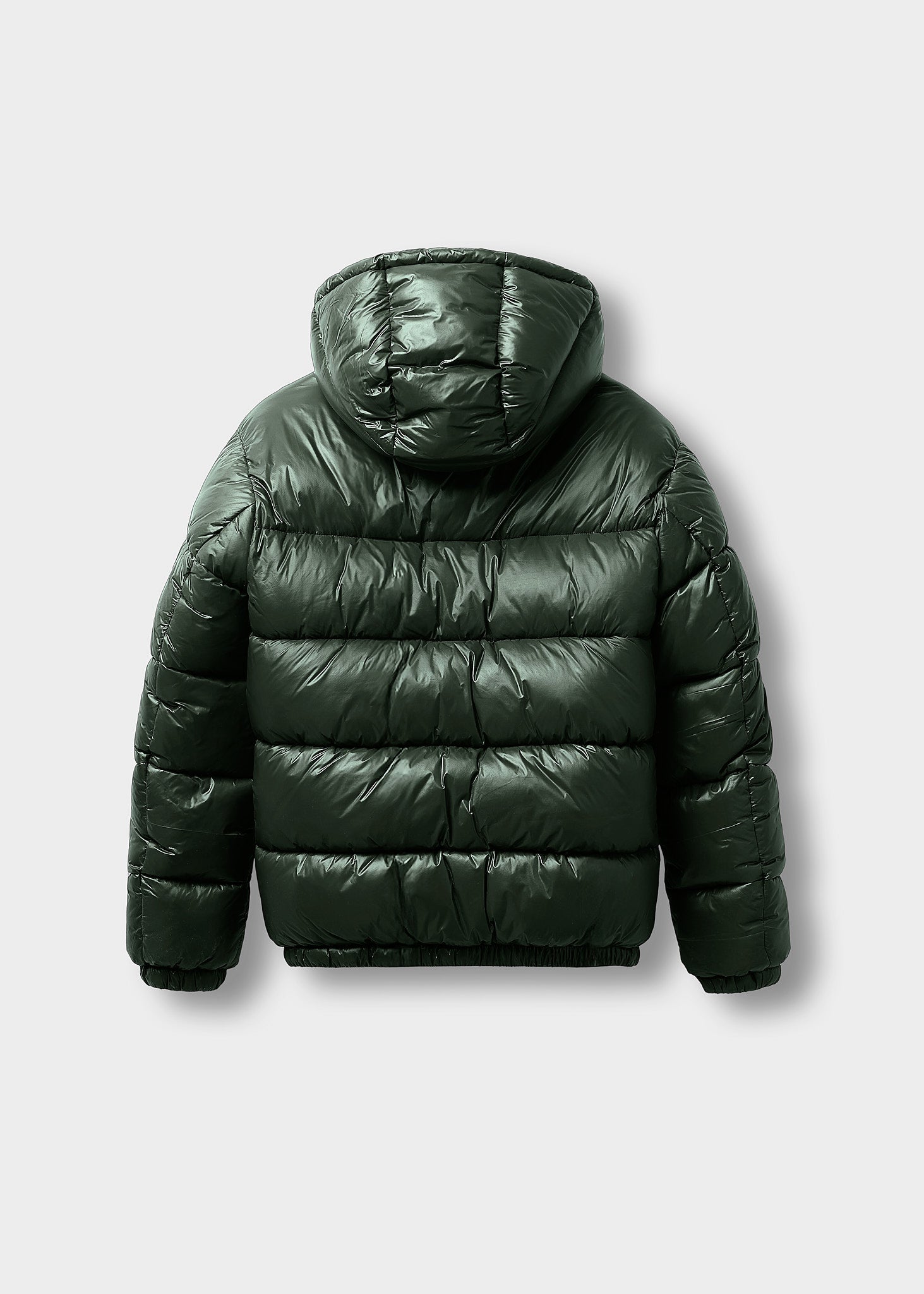 burocs-glossy-puffer-jacket-pufferjacke-gr-n-mit-kapuze image 2