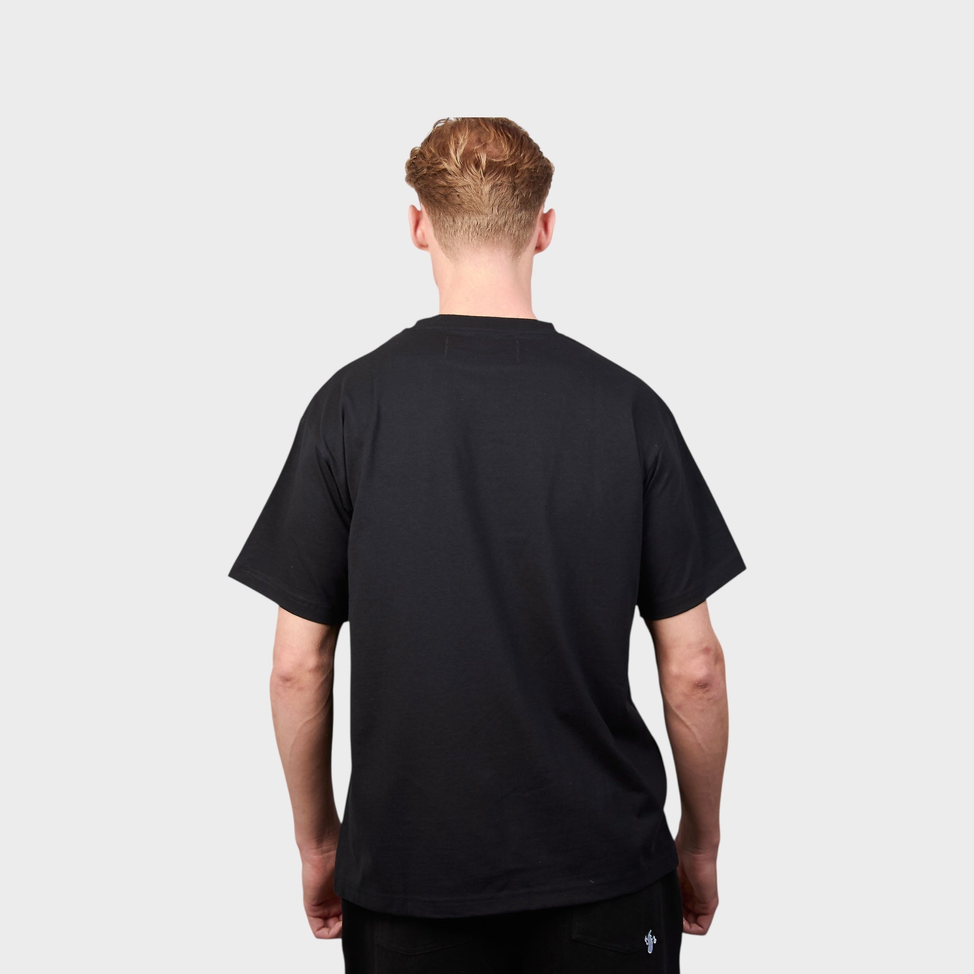 le-fix-scratched-t-shirt-schwarz-sticklogo-baumwolle image 4