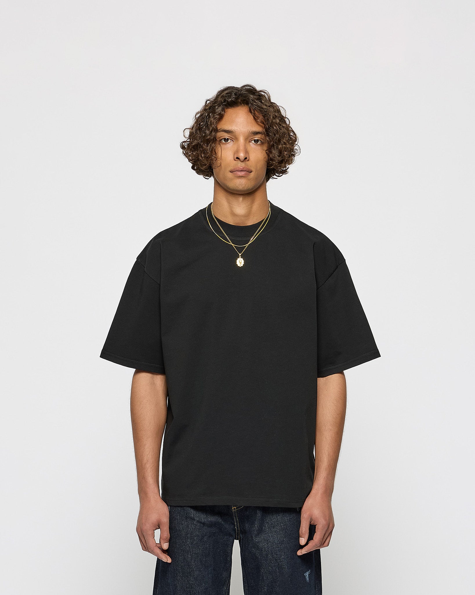 eightyfive-signature-light-oversized-t-shirt-black-baumwolle image 3