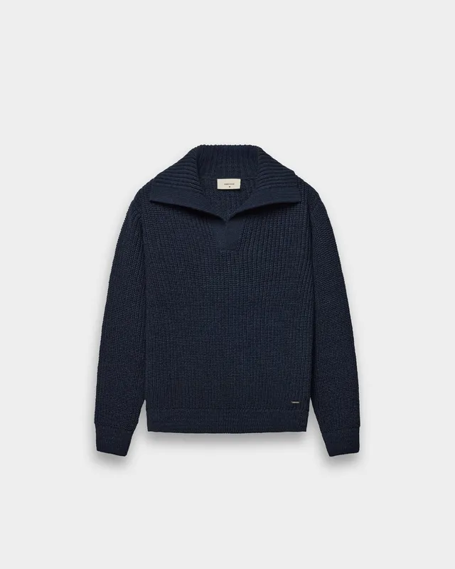 eightyfive-tops-knitted-polo-sweater-herren-navy-wolle image 1