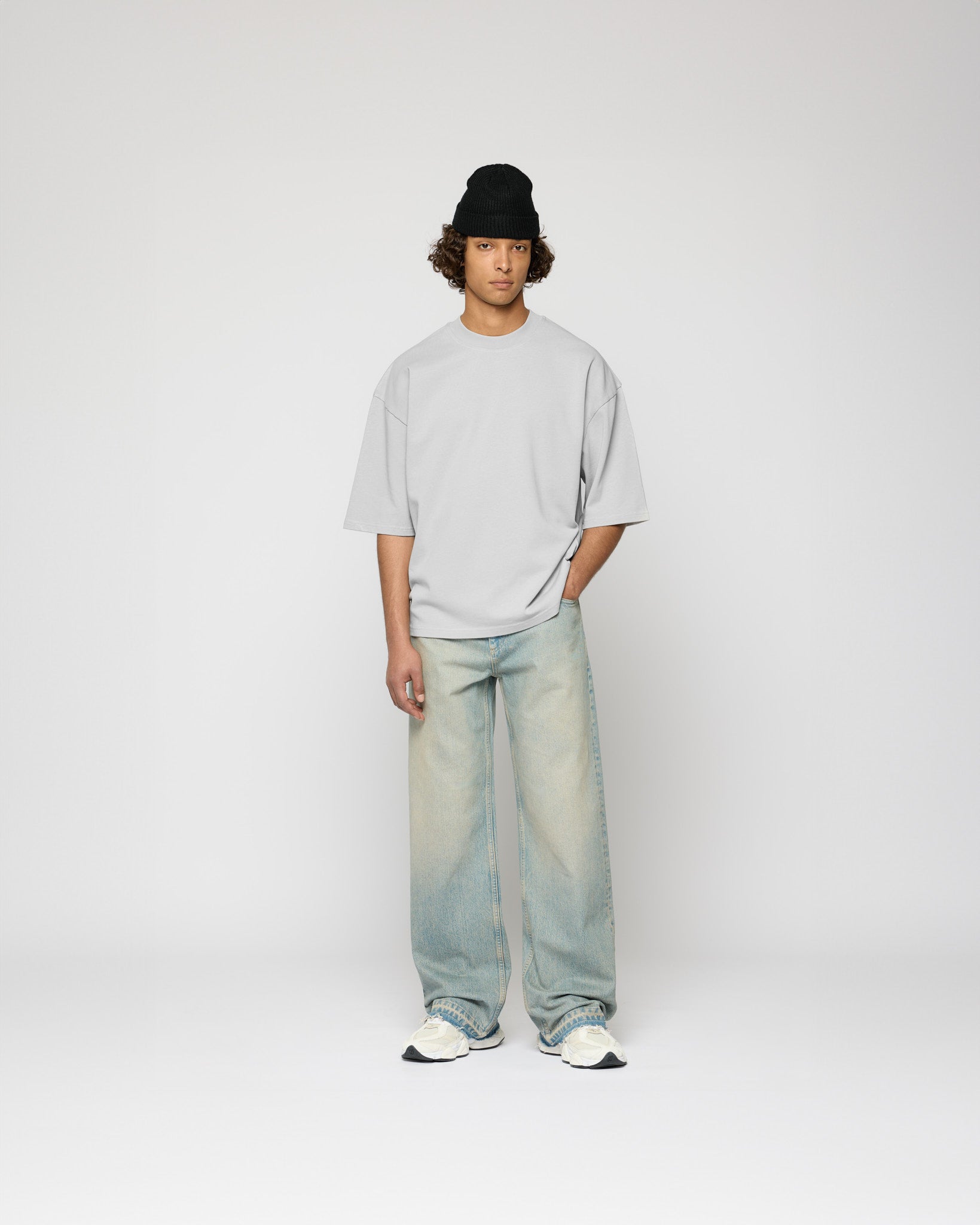 eightyfive-tops-signature-heavy-cropped-t-shirt-light-grey image 5