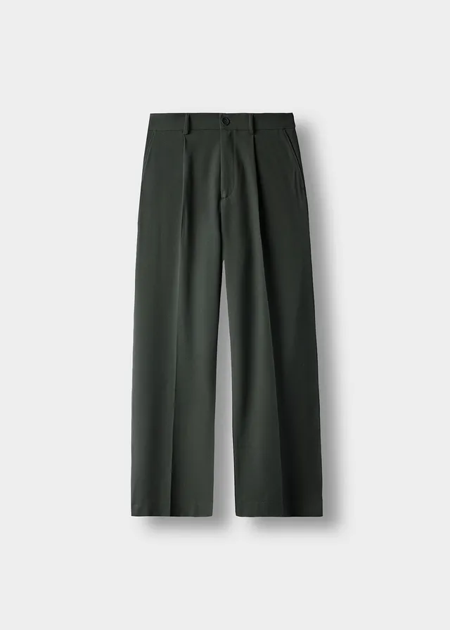 burocs-loose-tailored-pants-stoffhose-olive-grey-weites-bein image 1