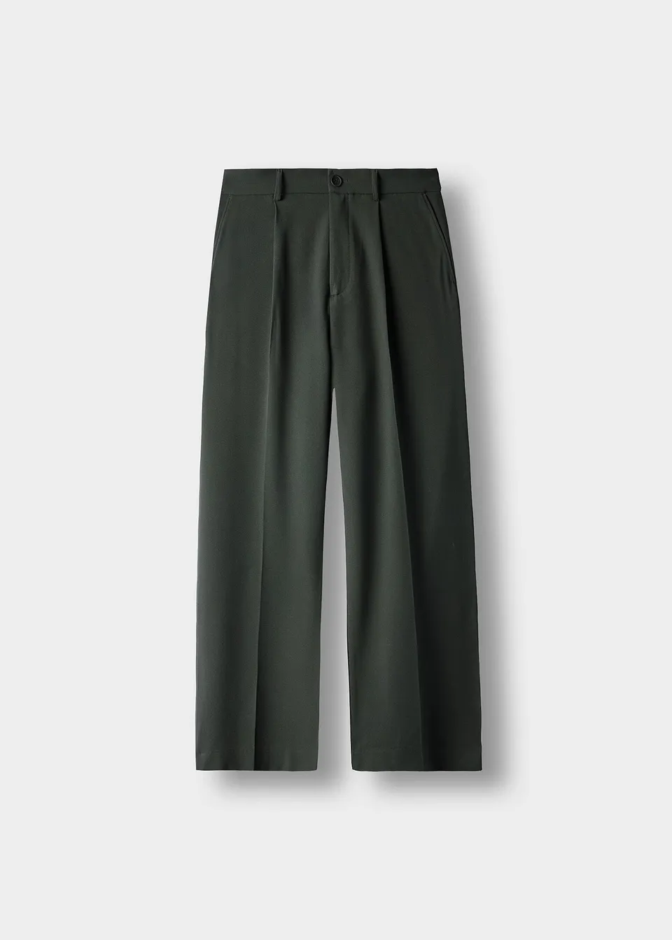 burocs-loose-tailored-pants-stoffhose-olive-grey-weites-bein image 1