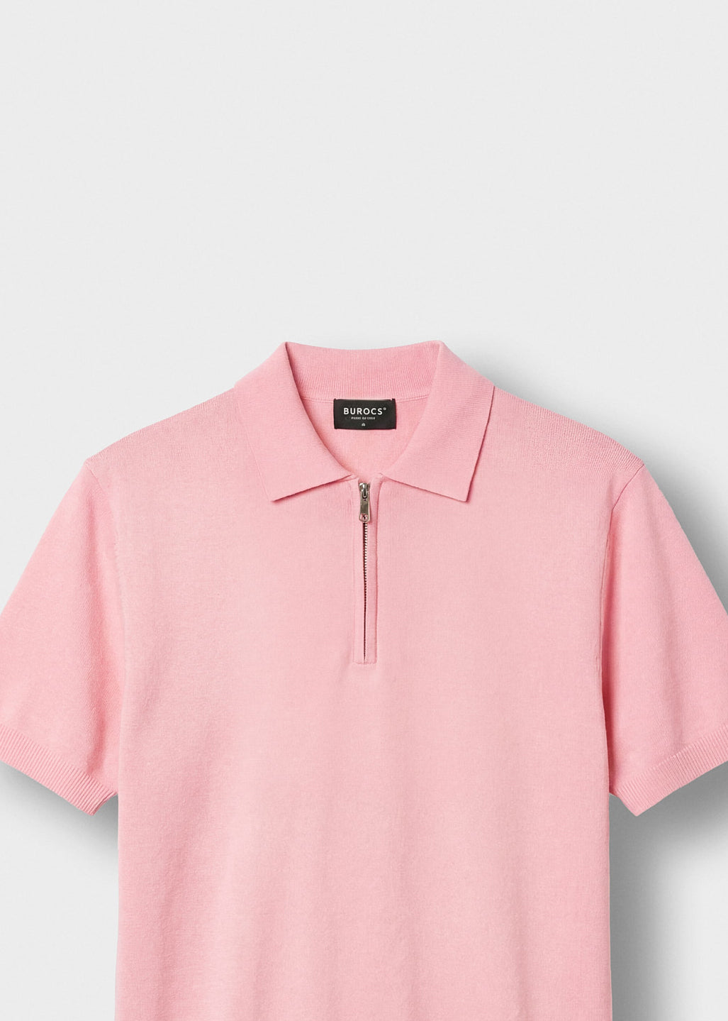 burocs-quarter-zip-polo-shirt-pink-nectar-slim-fit image 3