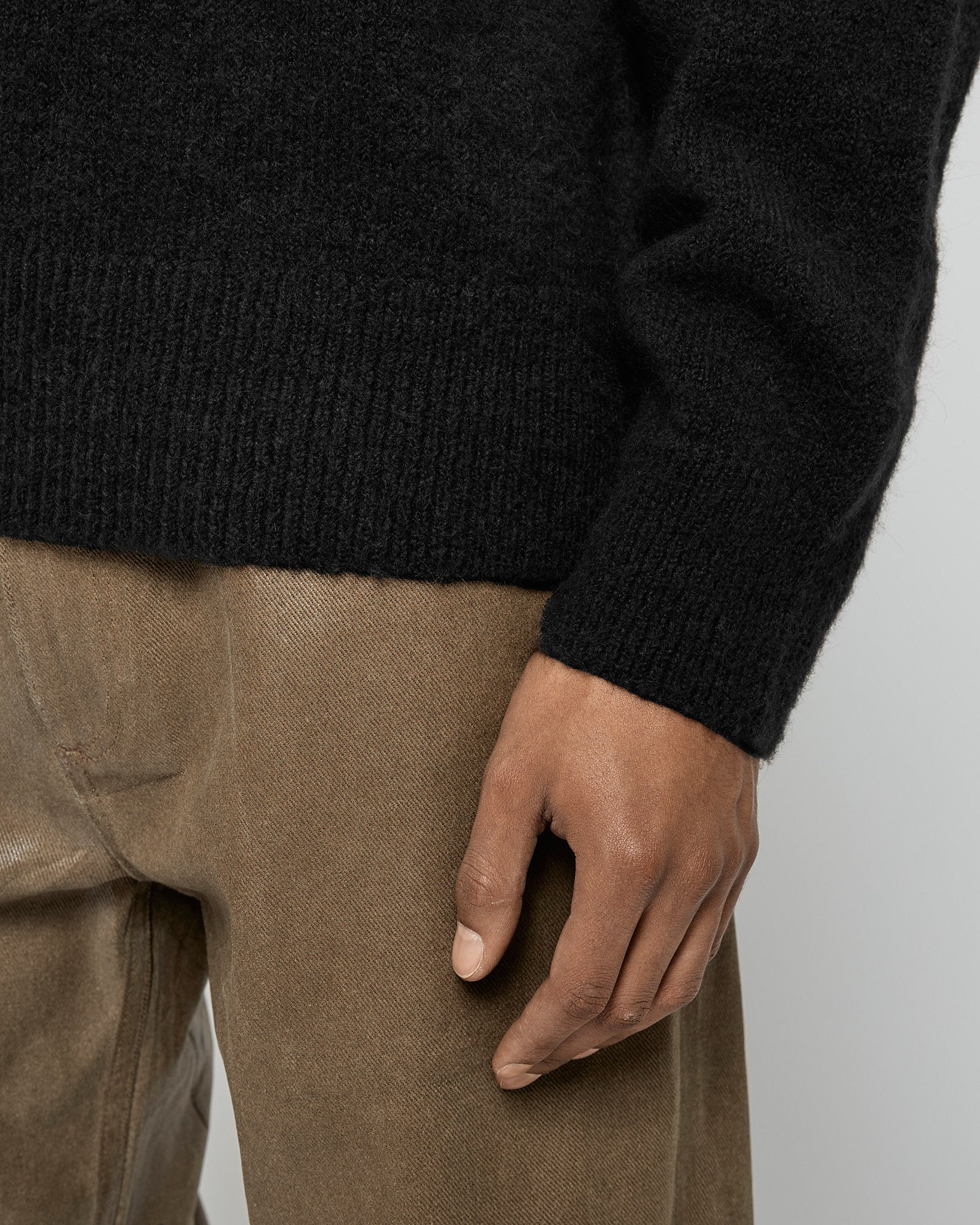 eightyfive-hairy-polo-sweater-strickpullover-black image 7
