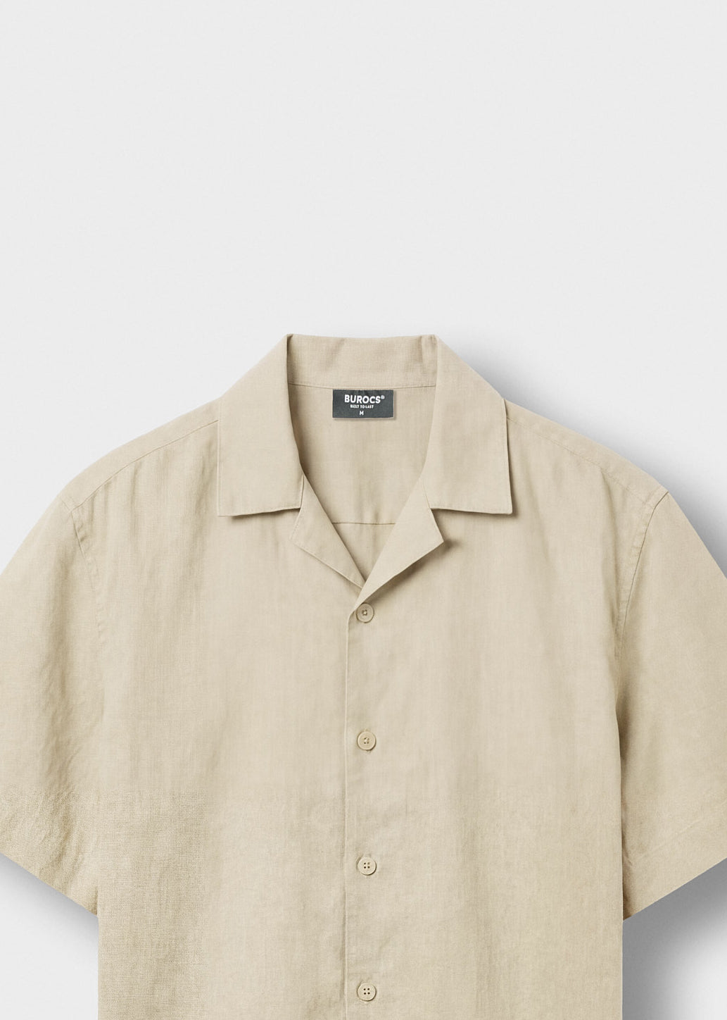 burocs-shirts-linen-blend-short-sleeve-shirt-beige image 3