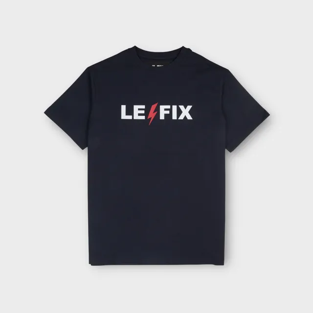 le-fix-lightning-26-t-shirt-navy-logo-baumwolle image 1