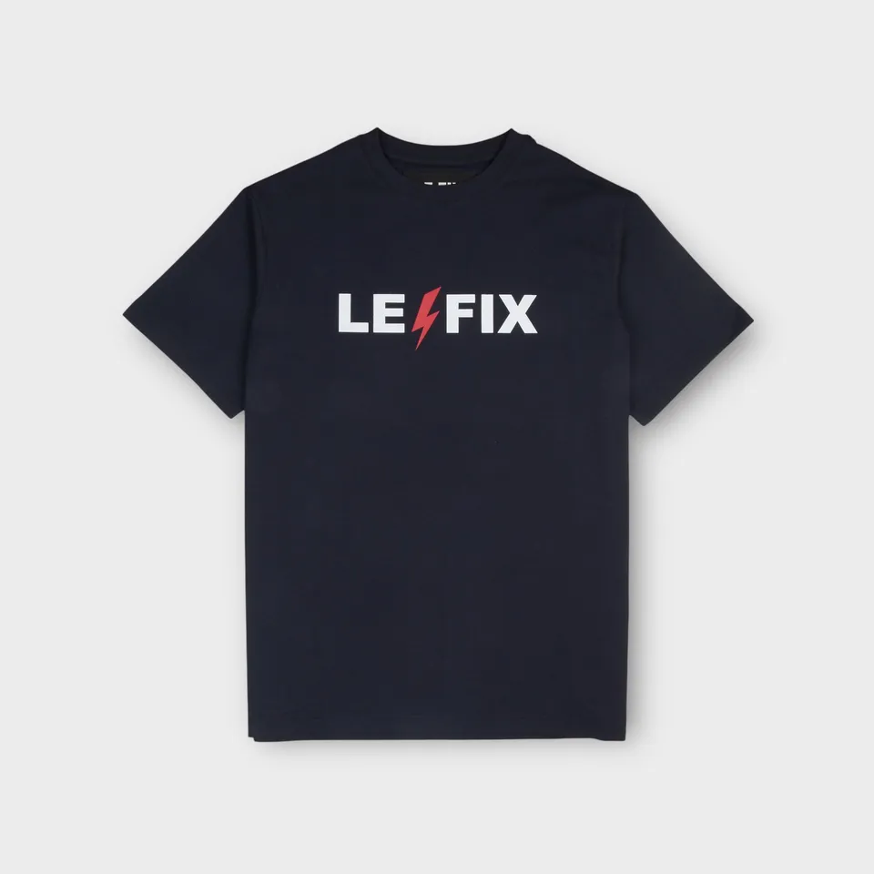 le-fix-lightning-26-t-shirt-navy-logo-baumwolle image 1