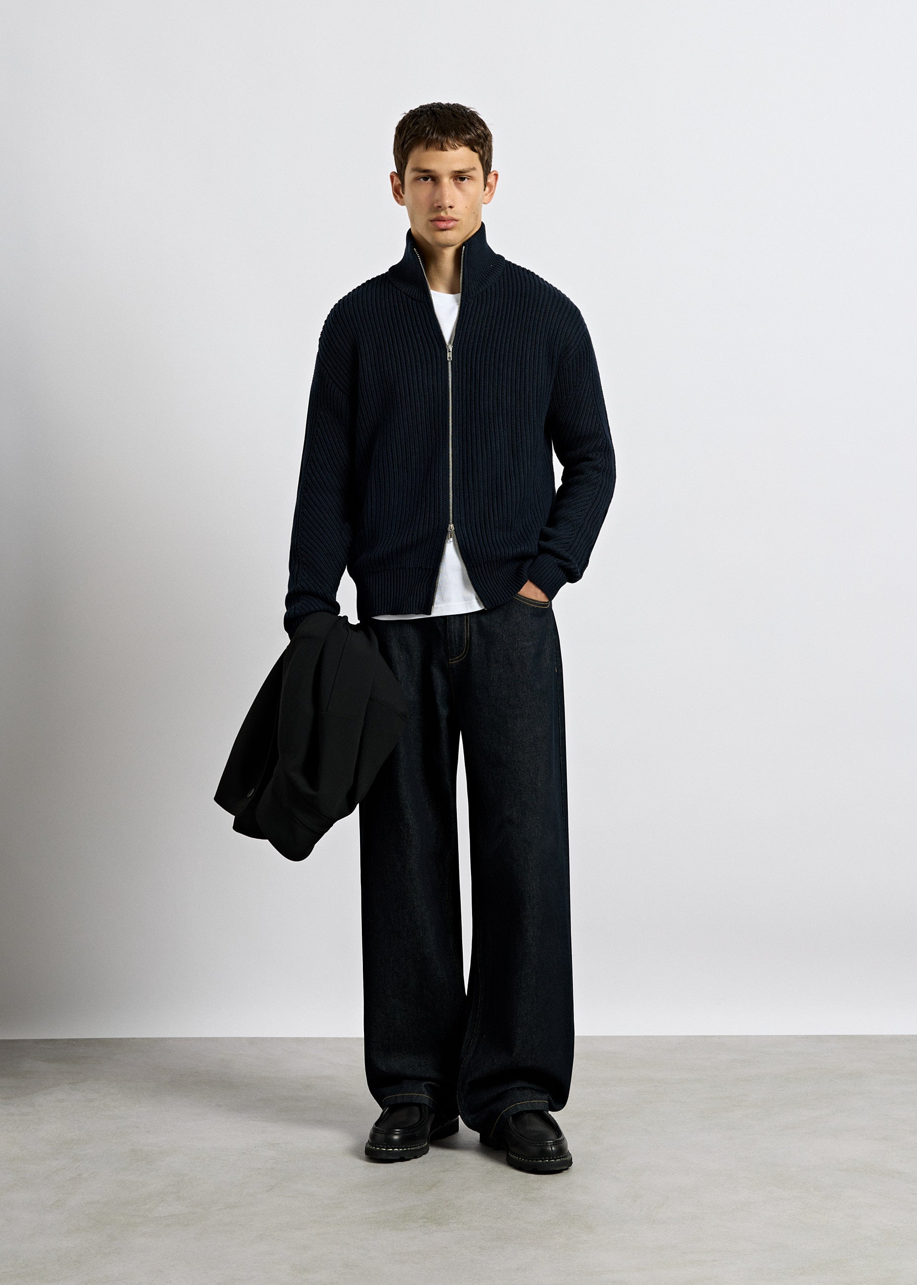 burocs-jackets-chunky-knit-zip-jacket-strickjacke-navy image 4