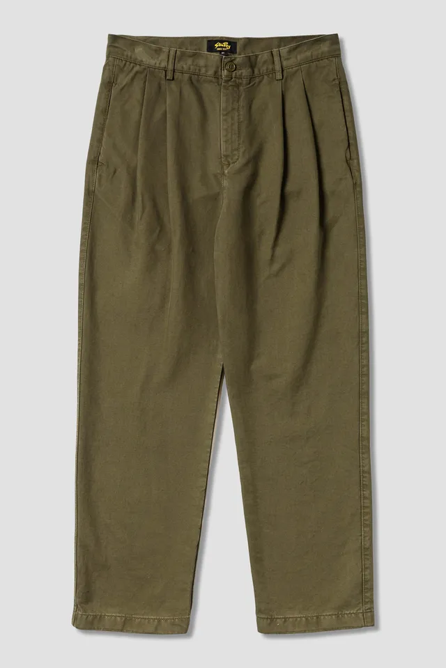 stan-ray-pleated-chino-olive-twill-chinohose-herren image 1
