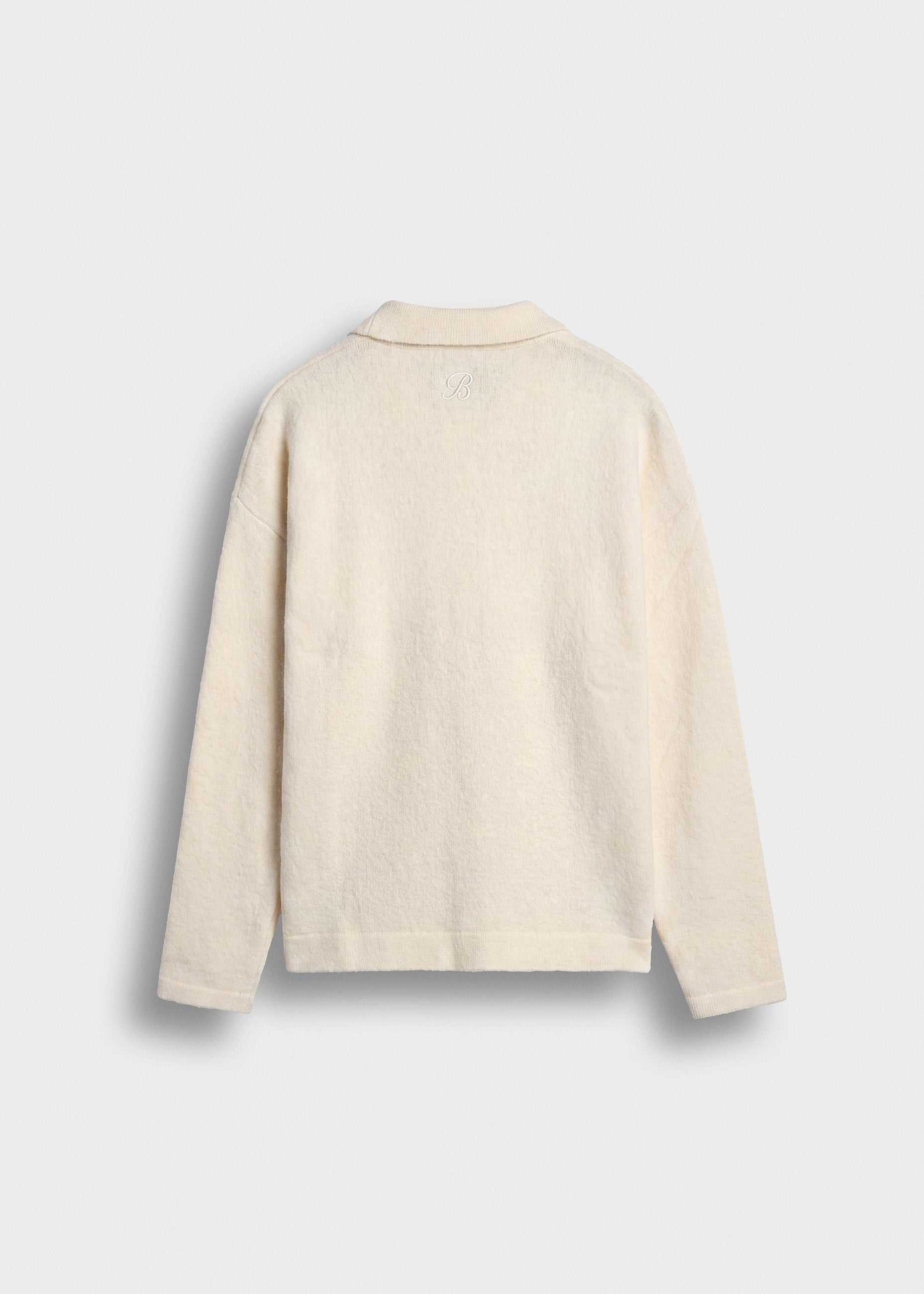 burocs-knitwear-hairy-knit-polo-sweater-beige-wolle image 2