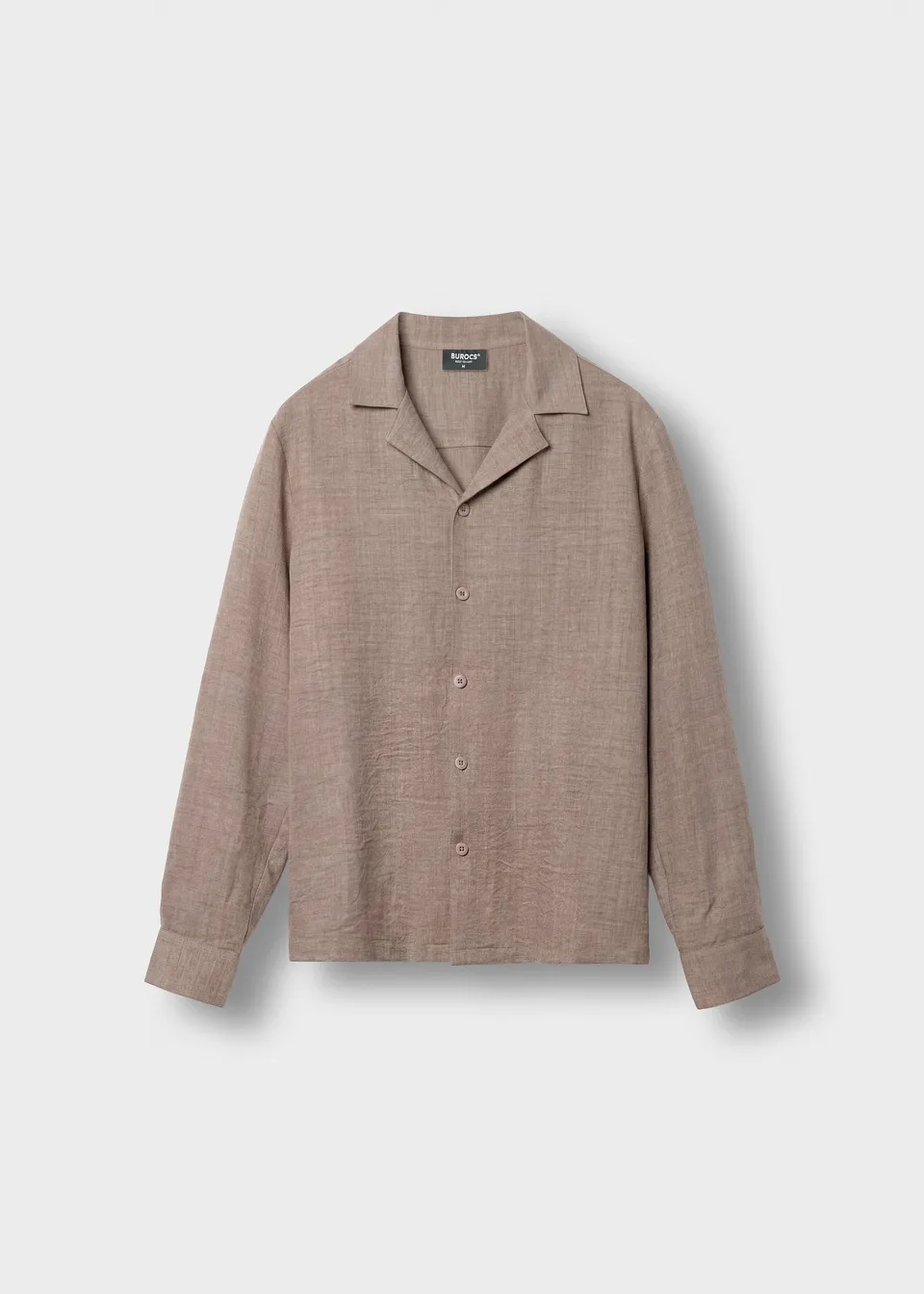 burocs-shirts-linen-look-langarmhemd-taupe-regular-fit image 1