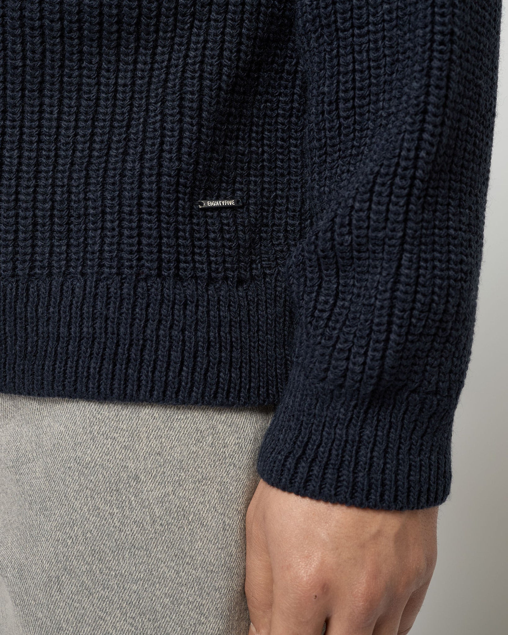 eightyfive-tops-knitted-polo-sweater-herren-navy-wolle image 7