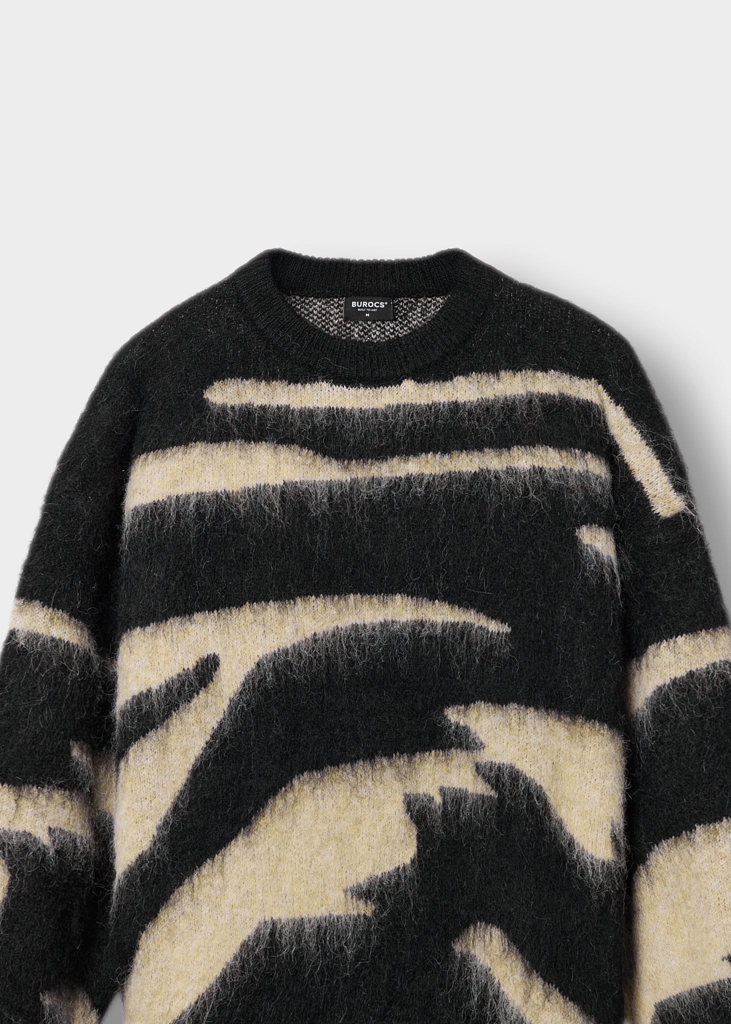 burocs-hairy-monochrome-knit-sweater-black-oversize image 6