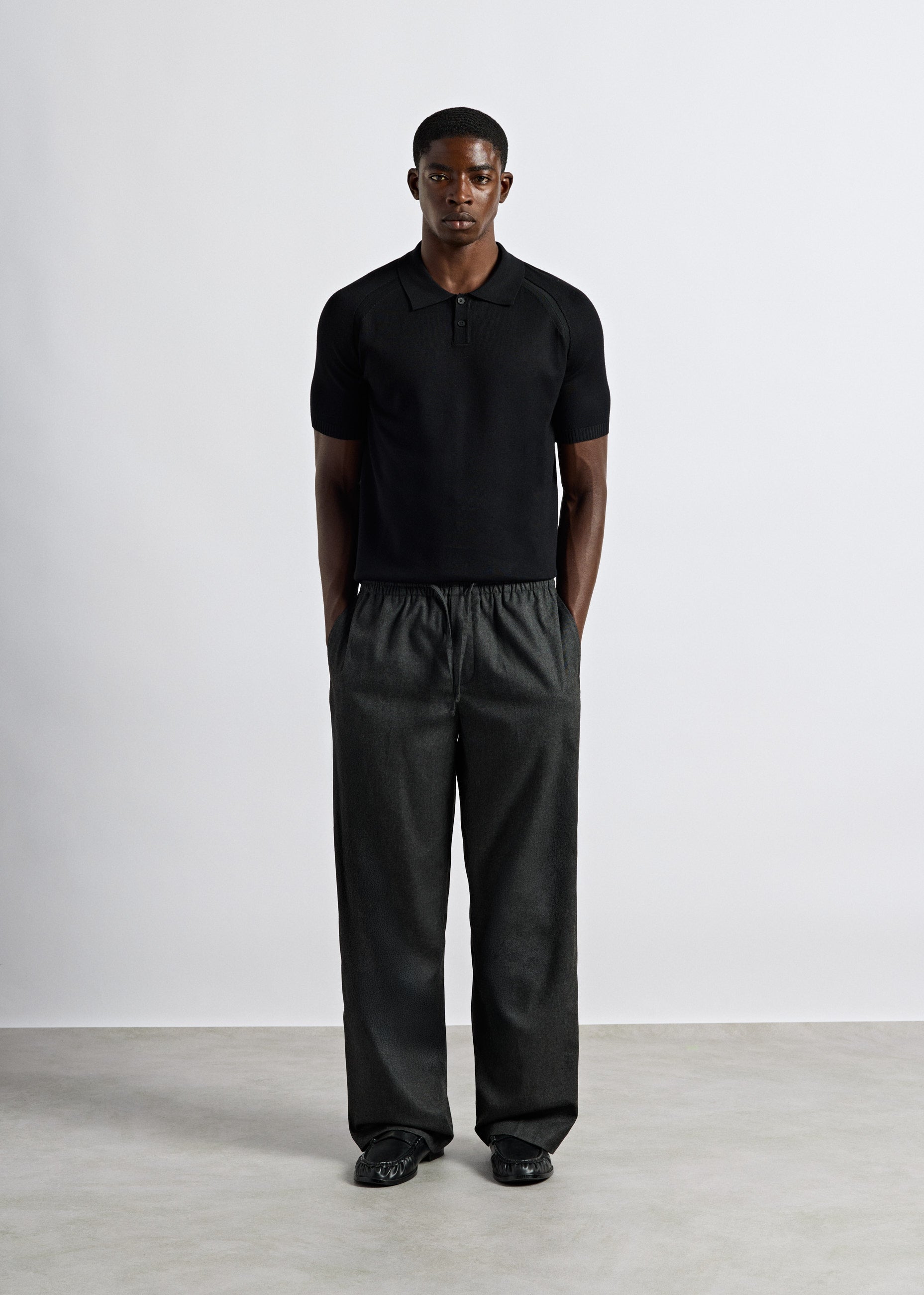 burocs-t-shirts-fine-knit-polo-t-shirt-schwarz image 4