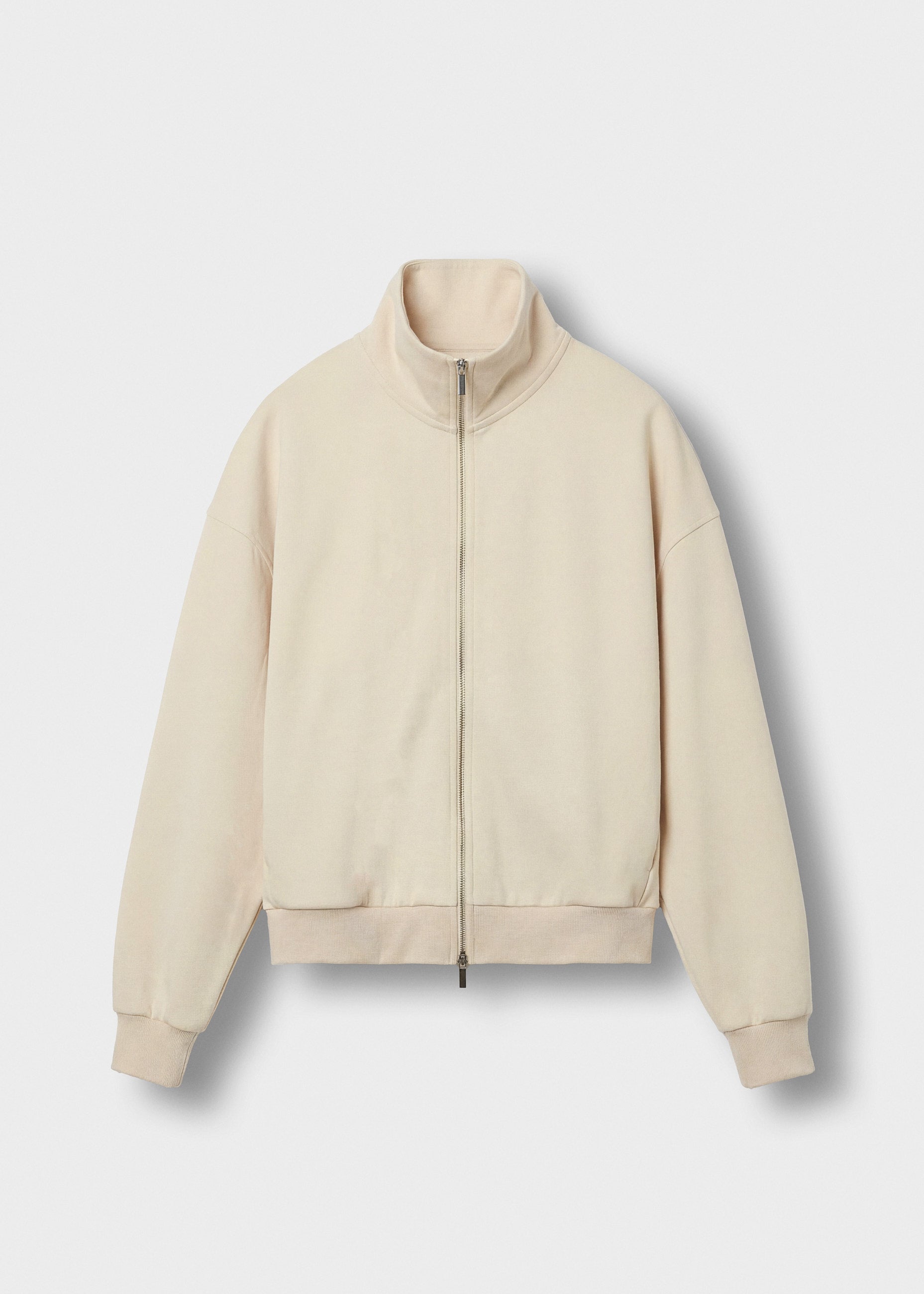 burocs-full-zip-sweater-troyer-beige-oversize-baumwolle image 1