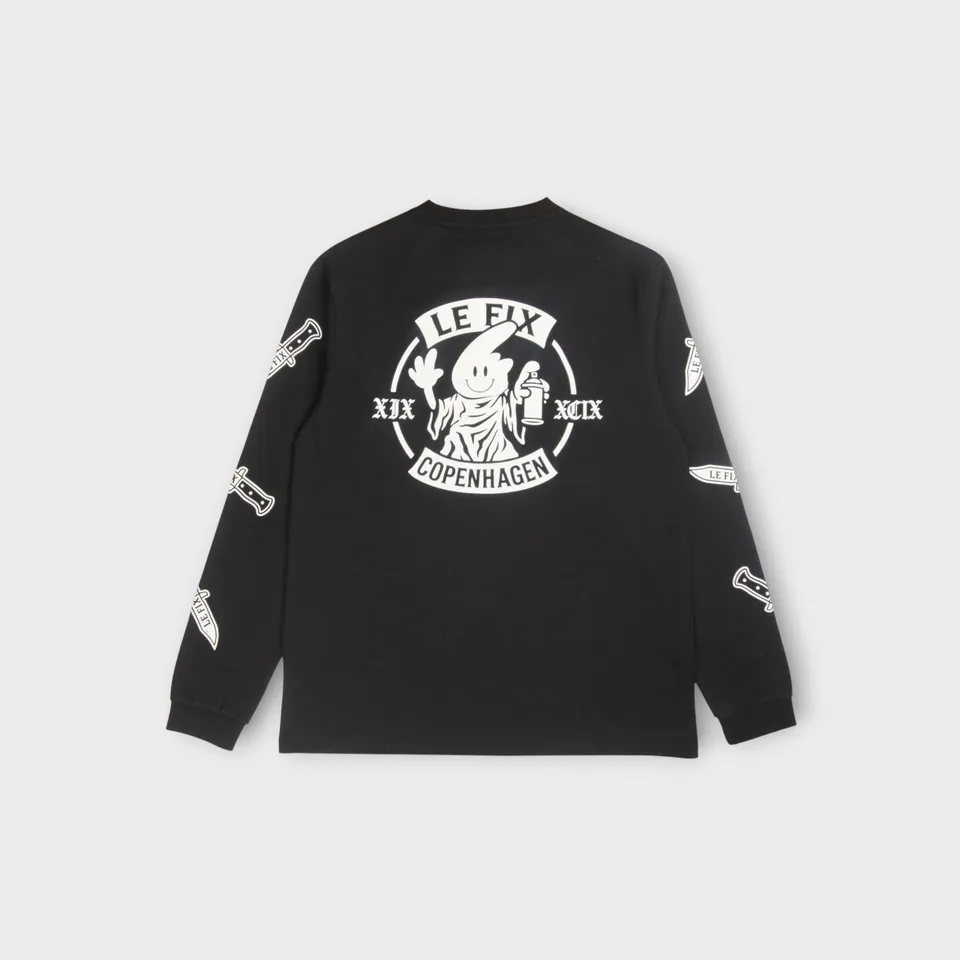 le-fix-knife-ls-longsleeve-schwarz-tigerprint image 1