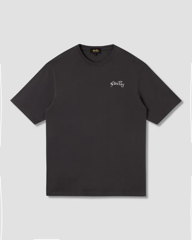 stan-ray-tees-emb-tee-t-shirt-raven-black-baumwolle image 1