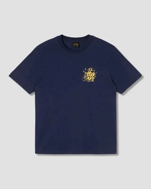 stan-ray-movin-tee-navy-t-shirt-brustprint-baumwolle image 1