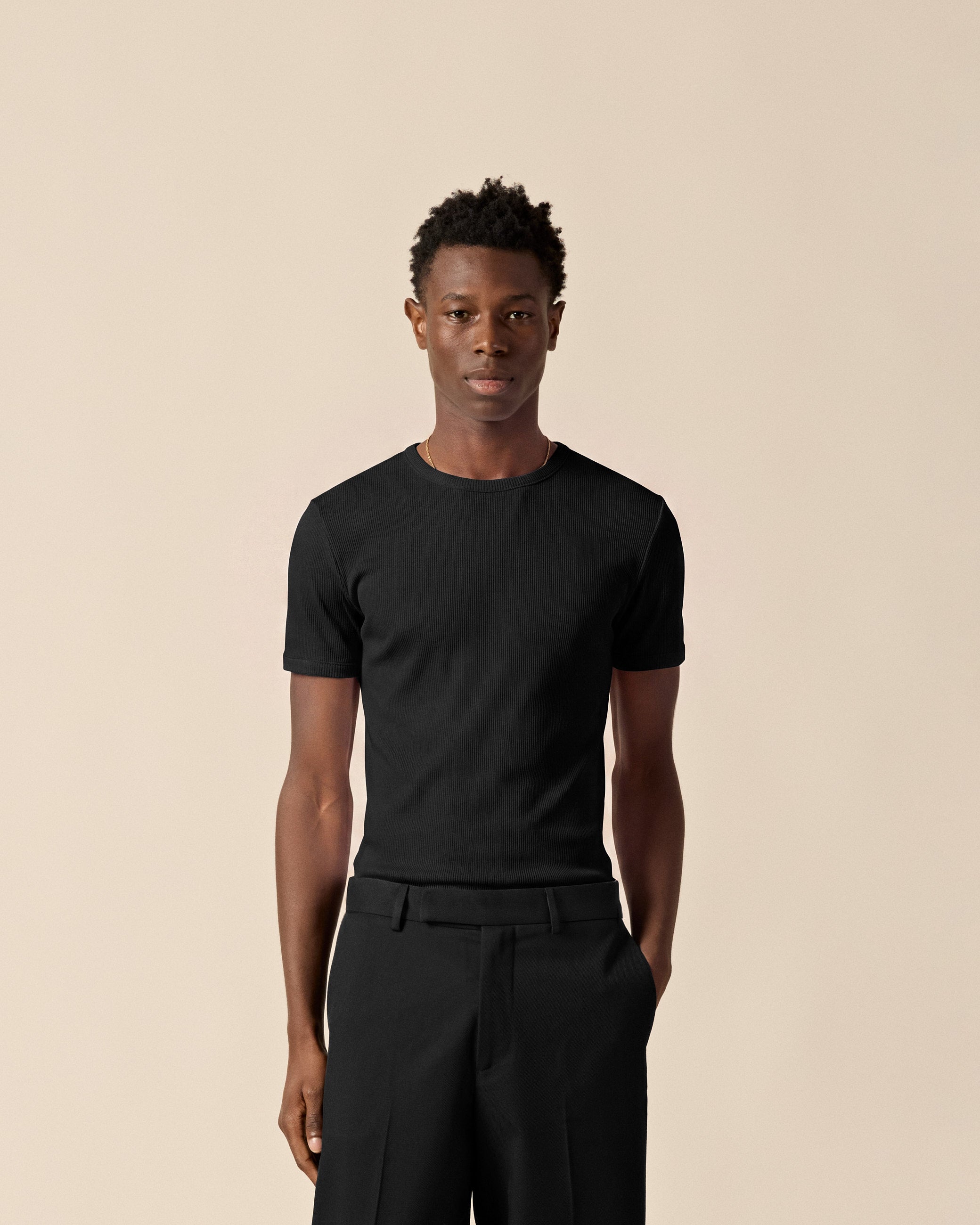 eightyfive-signature-t-shirt-herren-slim-fit-schwarz-baumwolle image 3