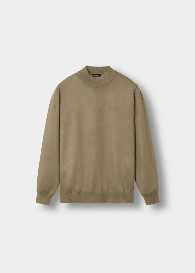 burocs-sweater-mock-neck-sweater-taupe-stehkragen image 1