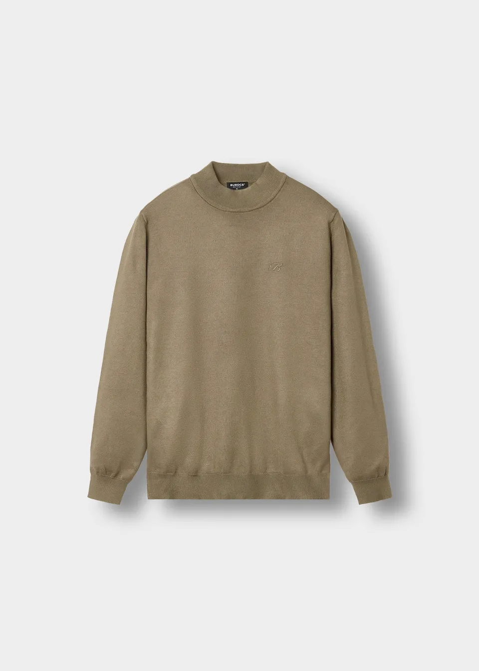 burocs-sweater-mock-neck-sweater-taupe-stehkragen image 1