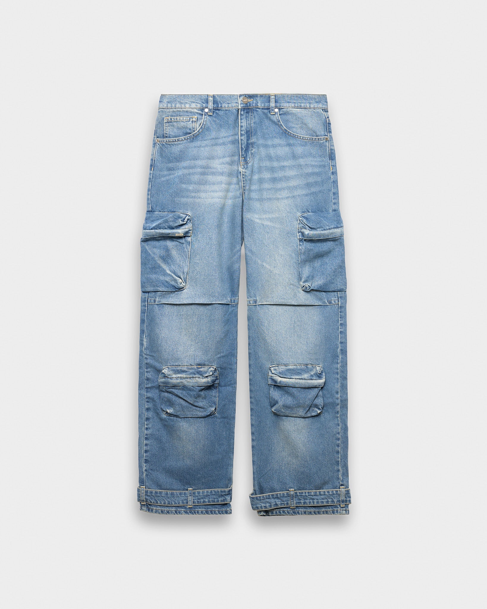 eightyfive-denim-baggy-cargo-pants-light-sand-wash-baumwolle image 1