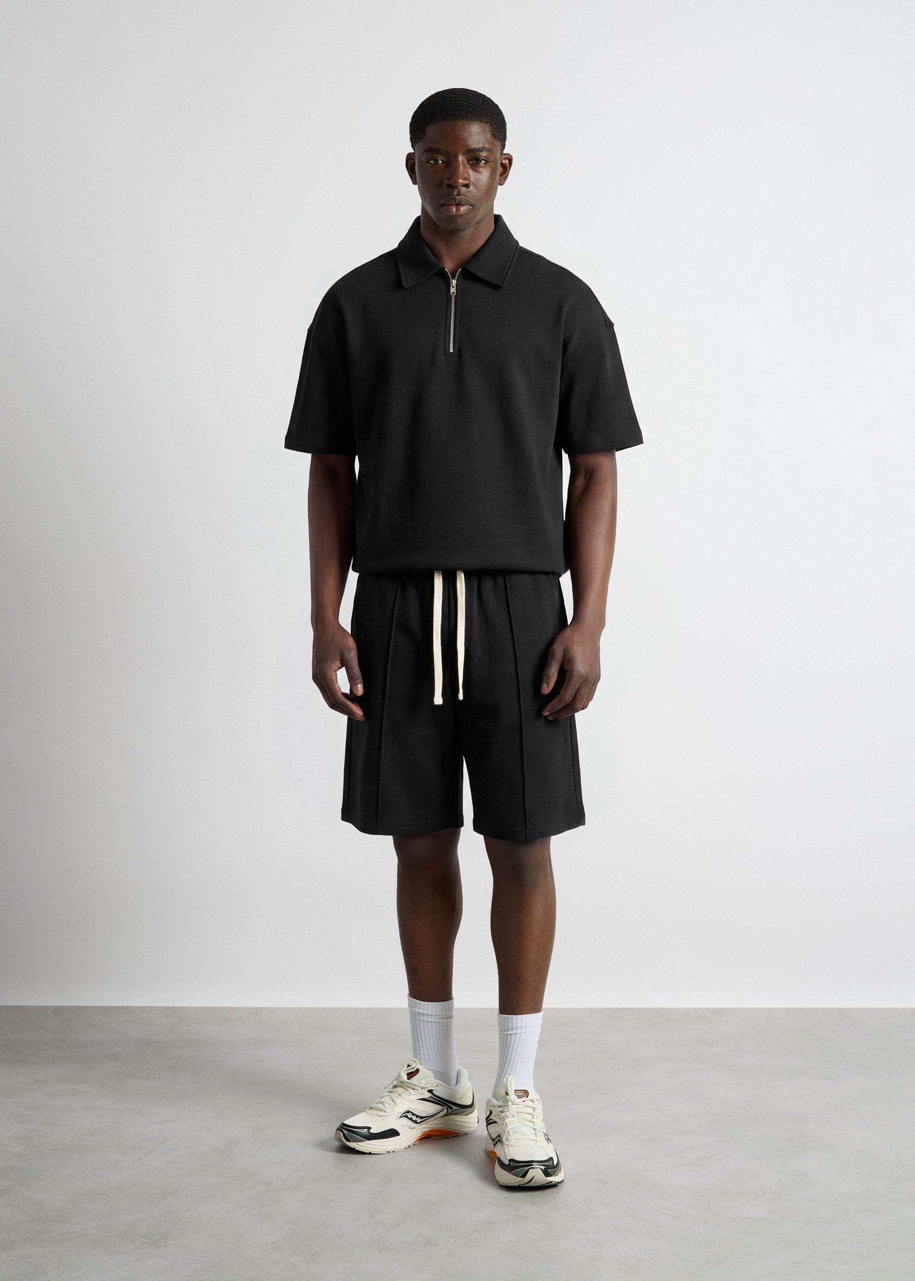 burocs-t-shirts-quarter-zip-t-shirt-poloshirt-schwarz image 5