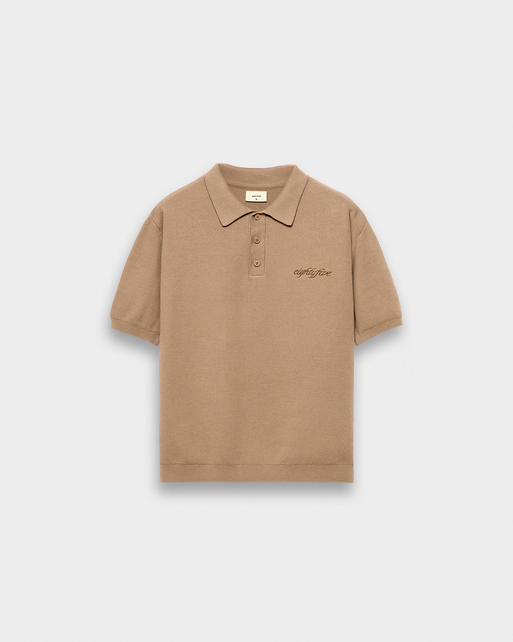 eightyfive-knit-polo-herren-mocha-regular-fit-baumwolle image 1