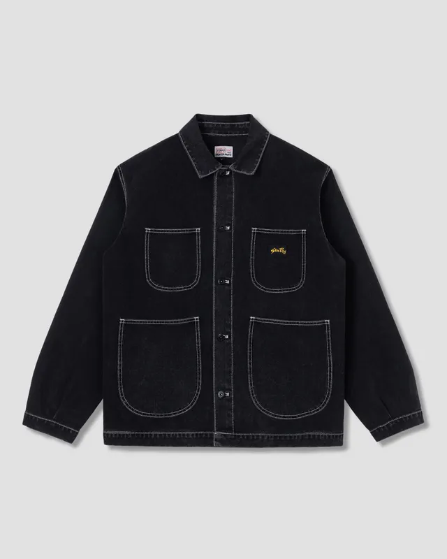 stan-ray-coverall-jacket-washed-black-denim-baumwolle image 1