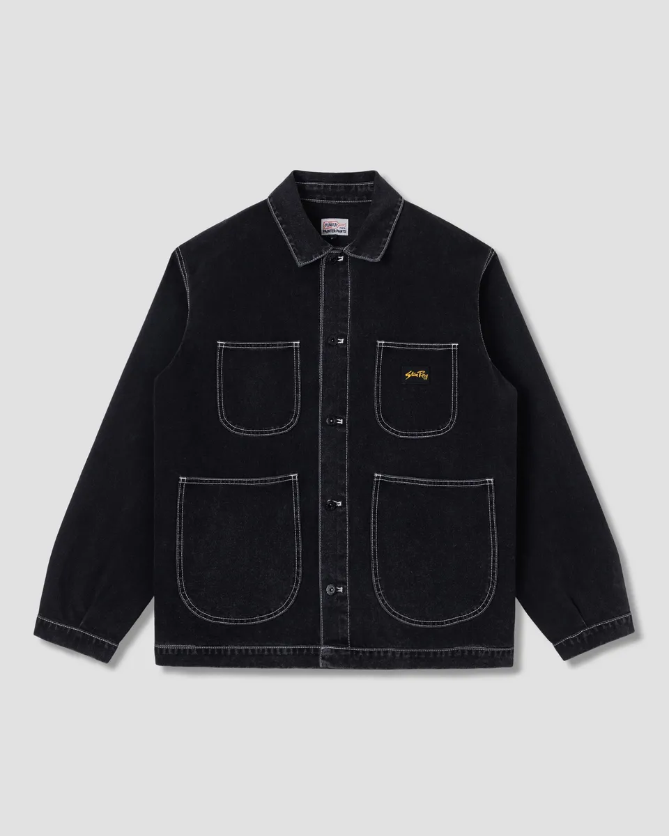 stan-ray-coverall-jacket-washed-black-denim-baumwolle image 1