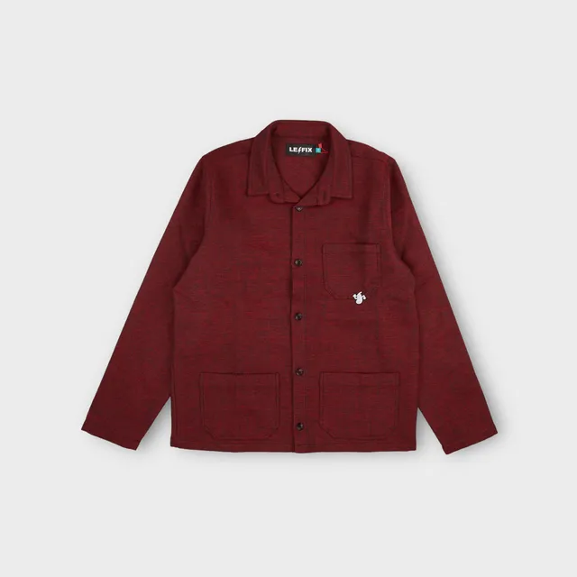 le-fix-sunniva-workers-hemd-maroon-herren-wollmischung image 1