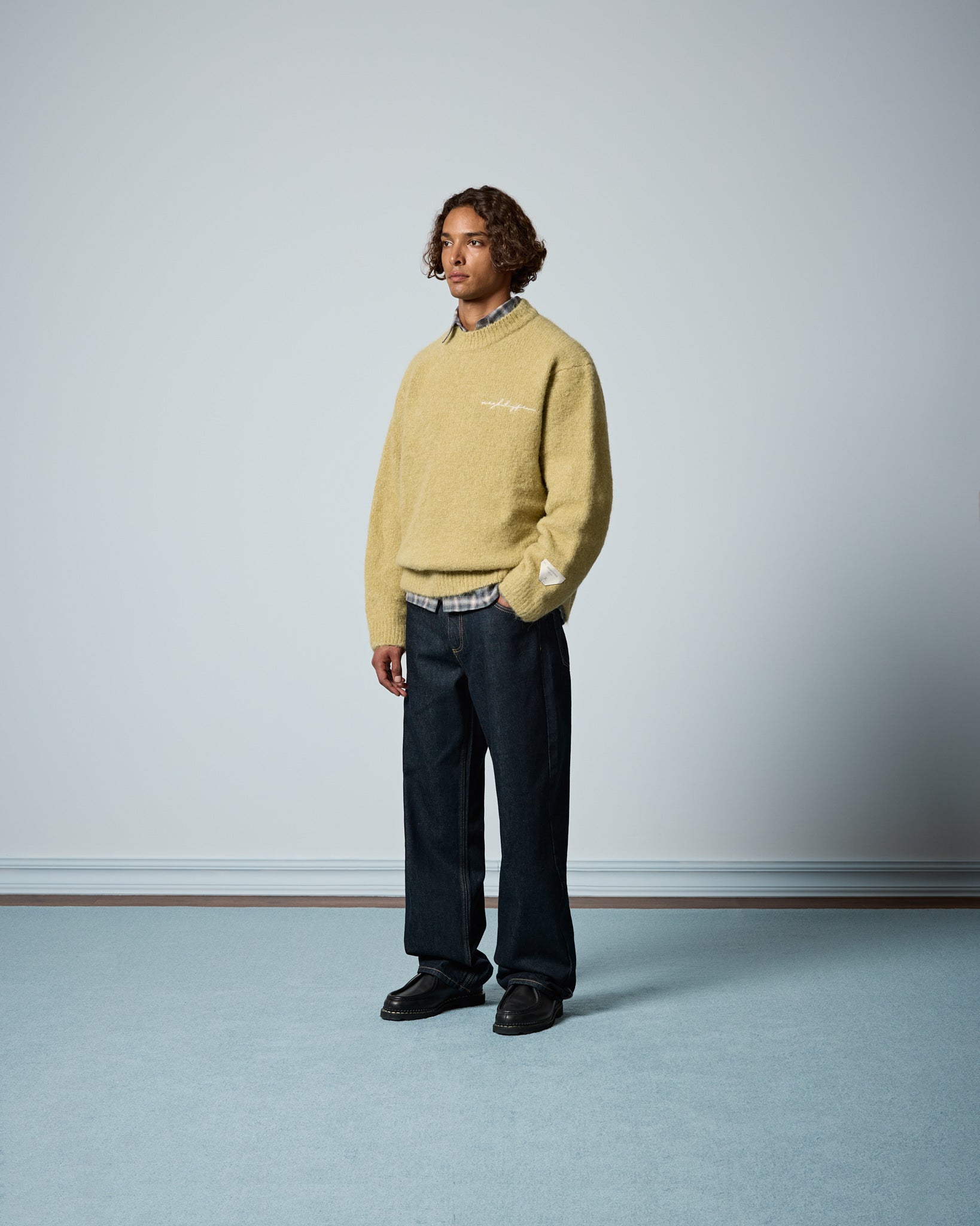 eightyfive-tops-heavy-crew-neck-sweater-pistachio-herren image 5
