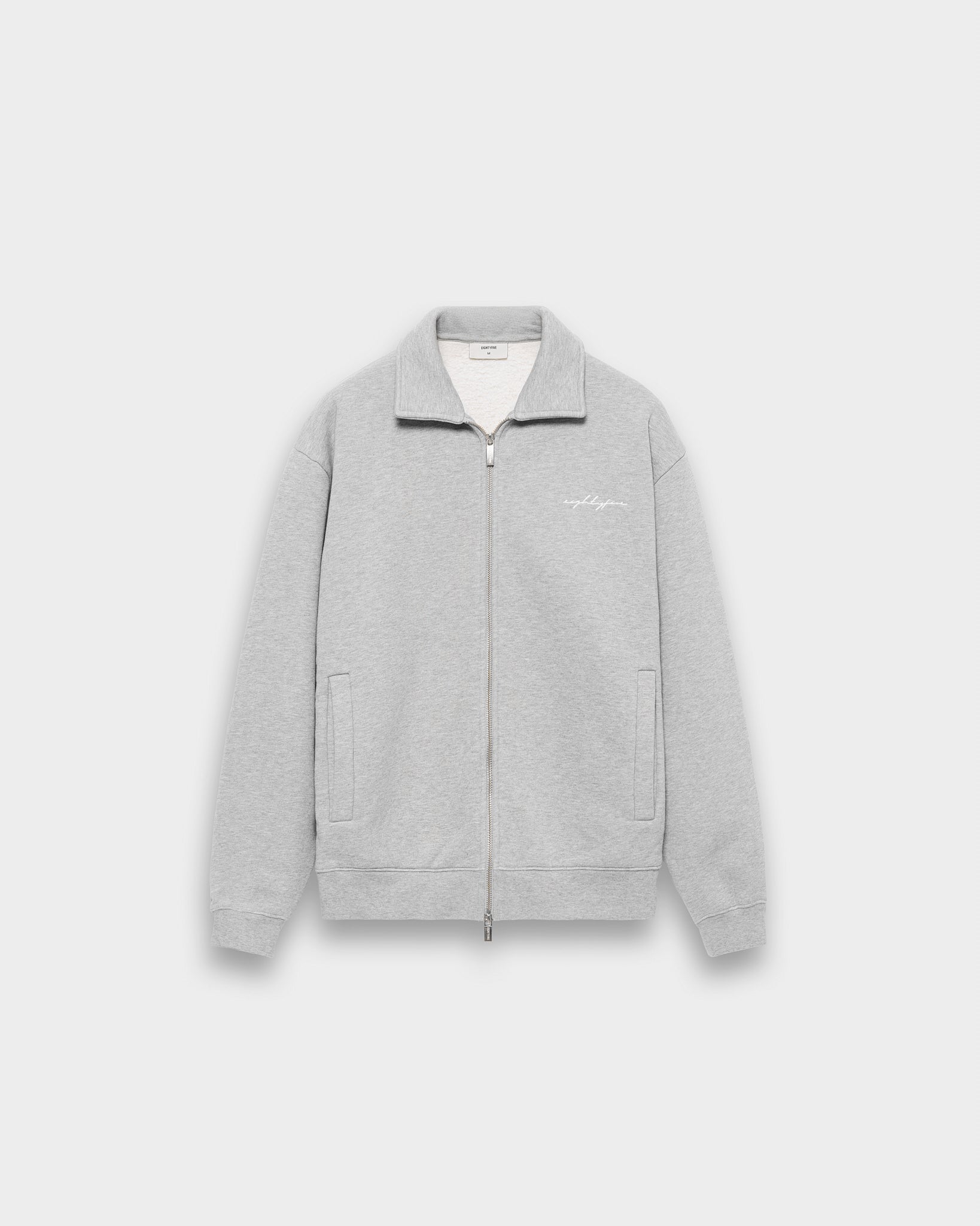 eightyfive-sweat-jacket-kent-collar-jacke-grey-melange image 1