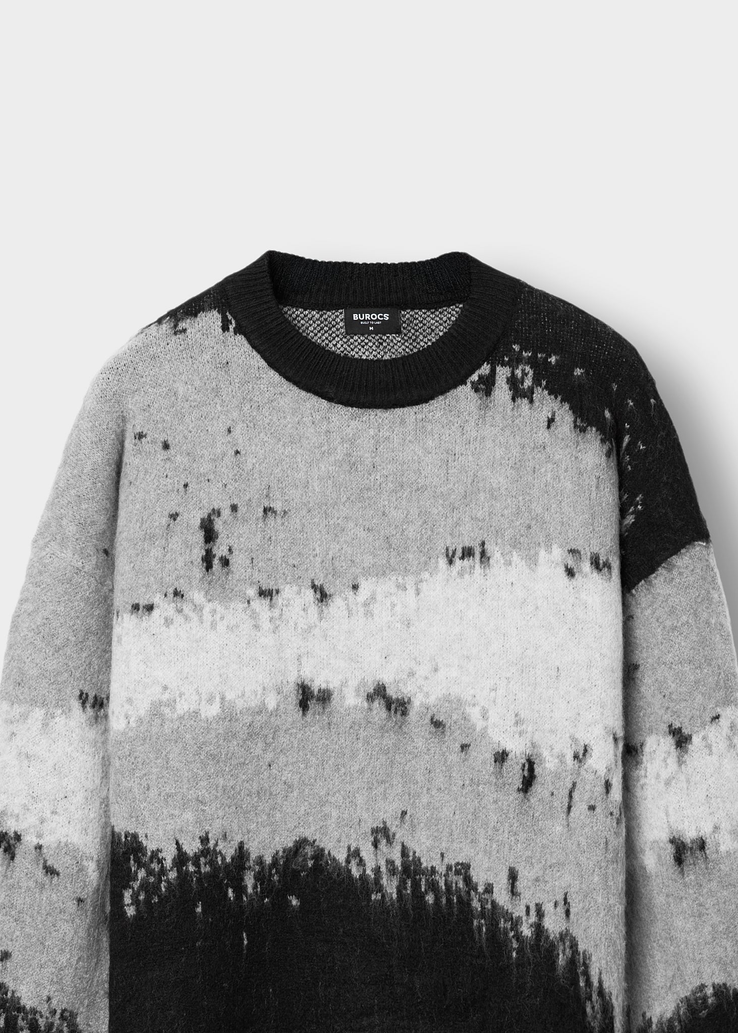 burocs-knitwear-hairy-cloudtrace-knit-sweater-grey-m image 6