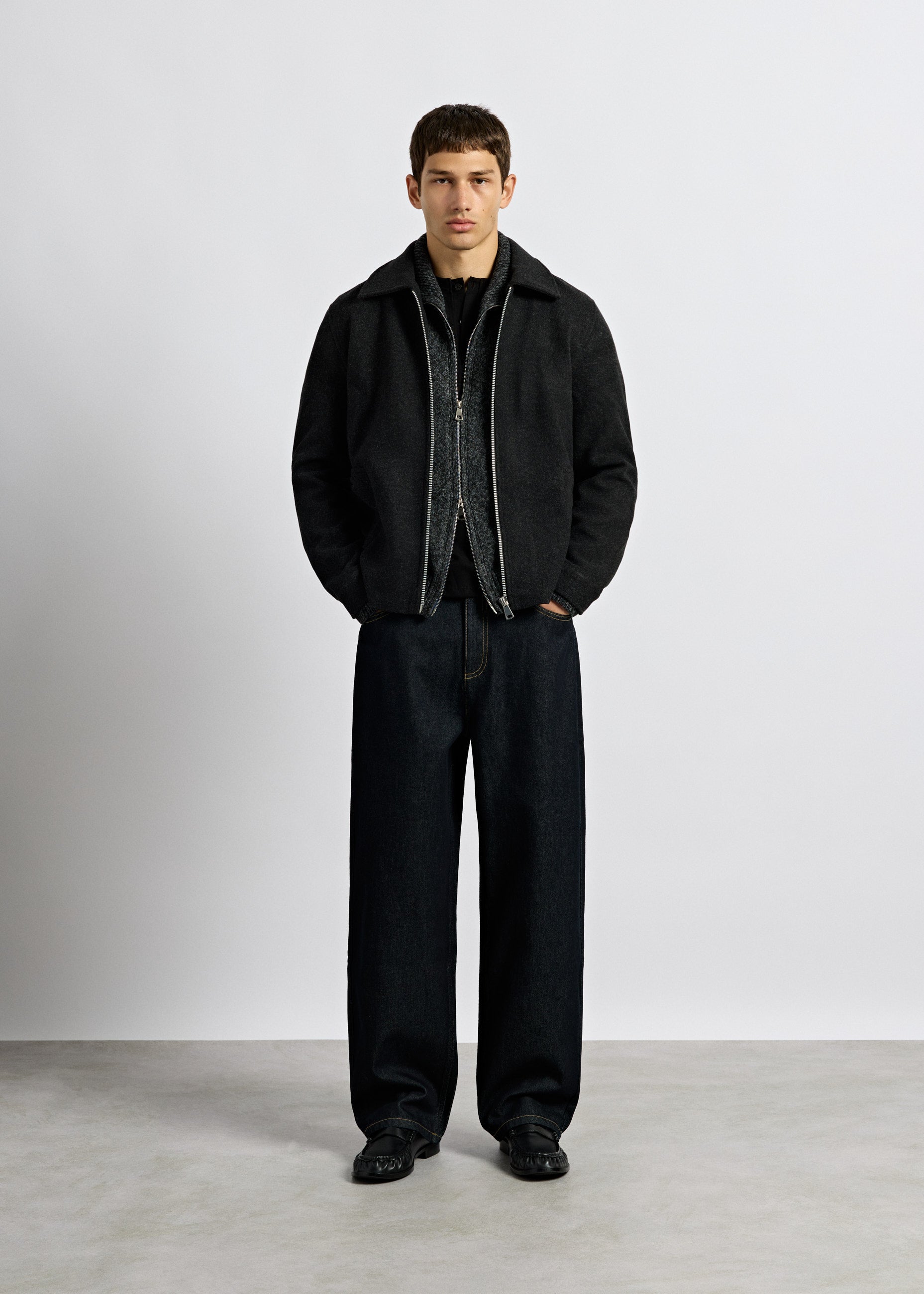 burocs-zipped-jacket-jacke-schwarz-wolloptik-gr-m image 4