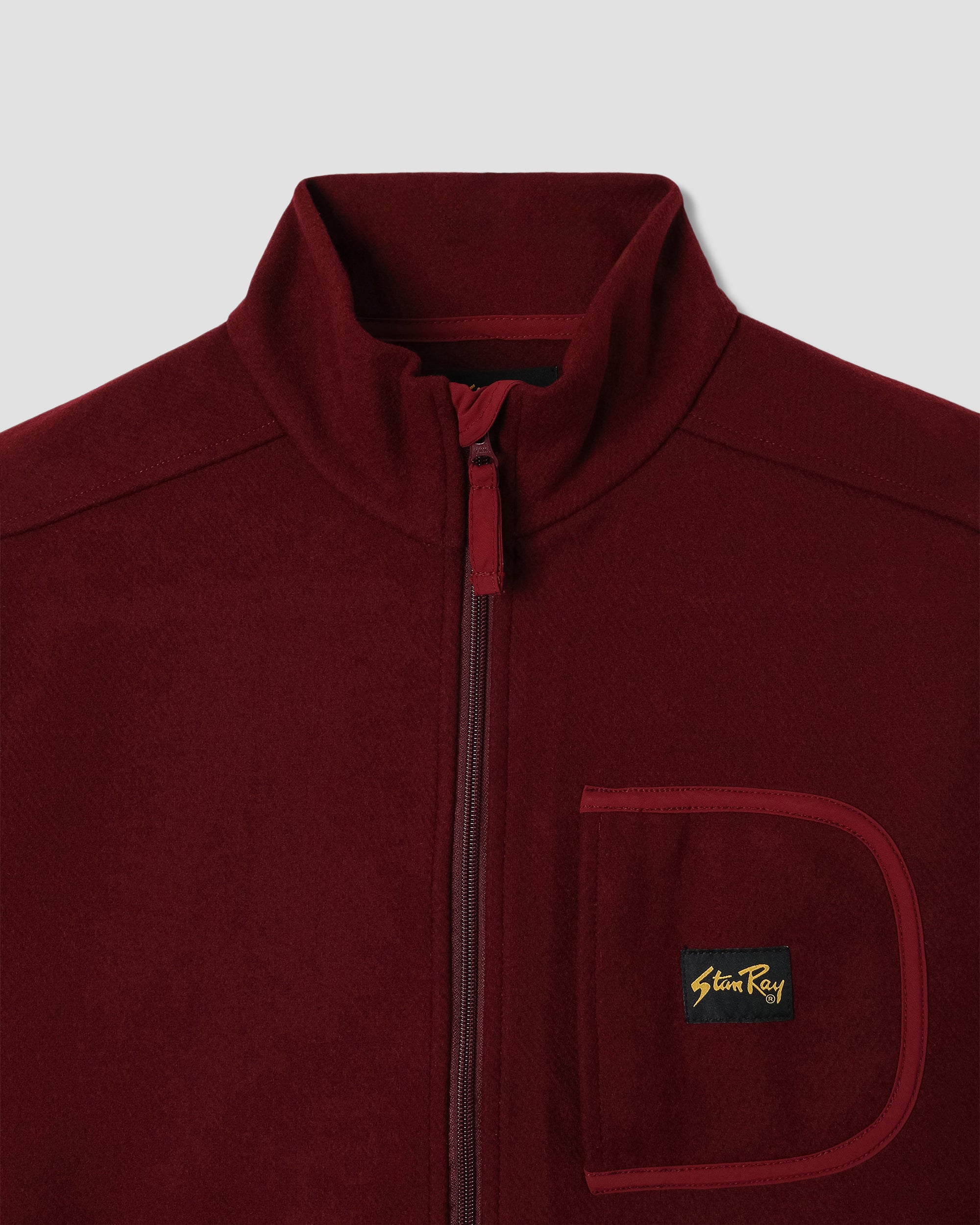 stan-ray-wool-fleece-jacket-jacke-dark-red-wolle image 4