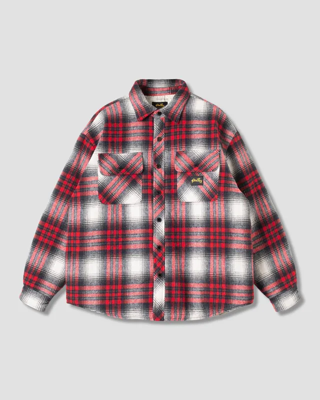 stan-ray-quilted-plaid-overshirt-hemdjacke-red-plaid image 1