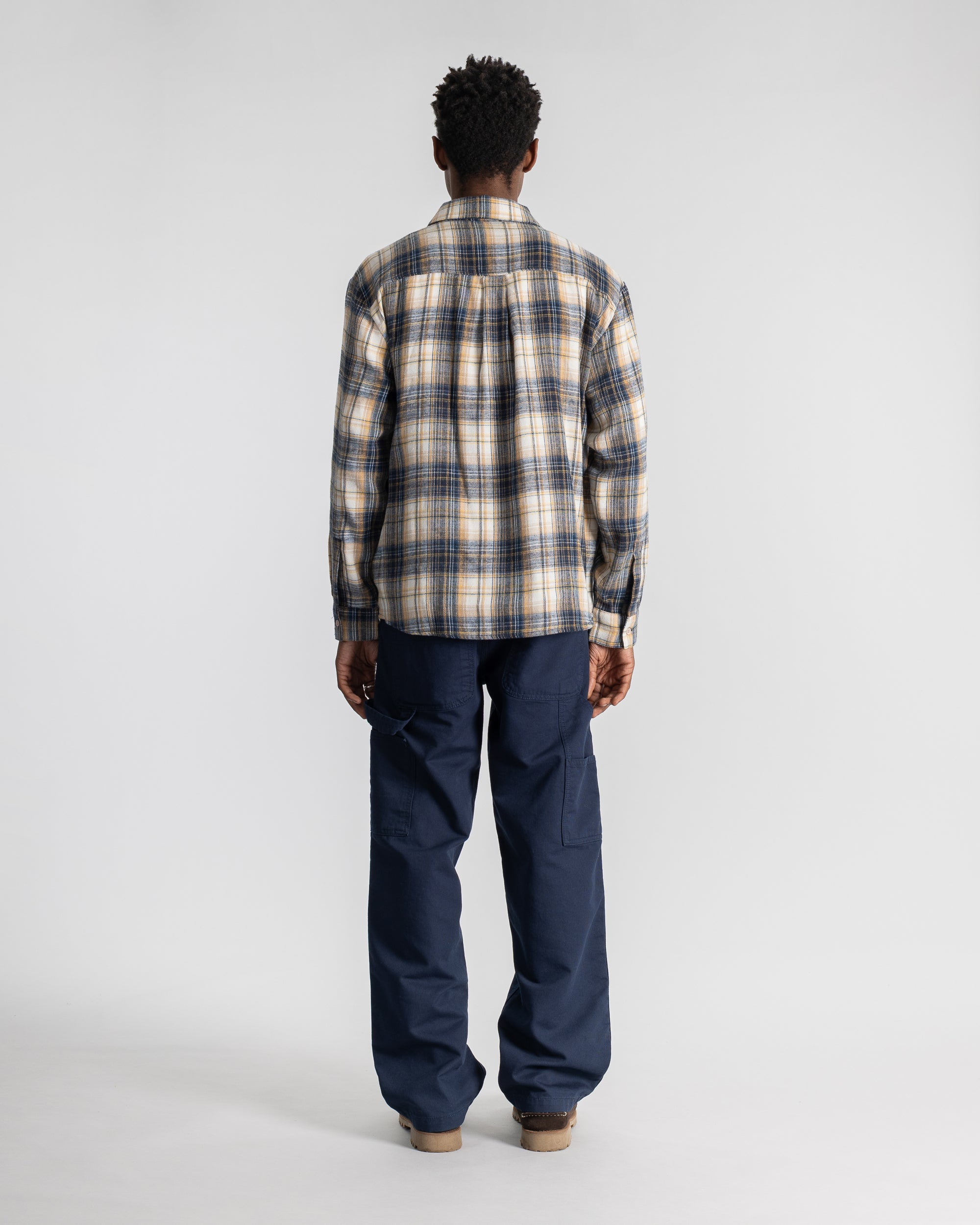 stan-ray-flannel-shirt-hemd-navy-plaid-kurzarm image 7