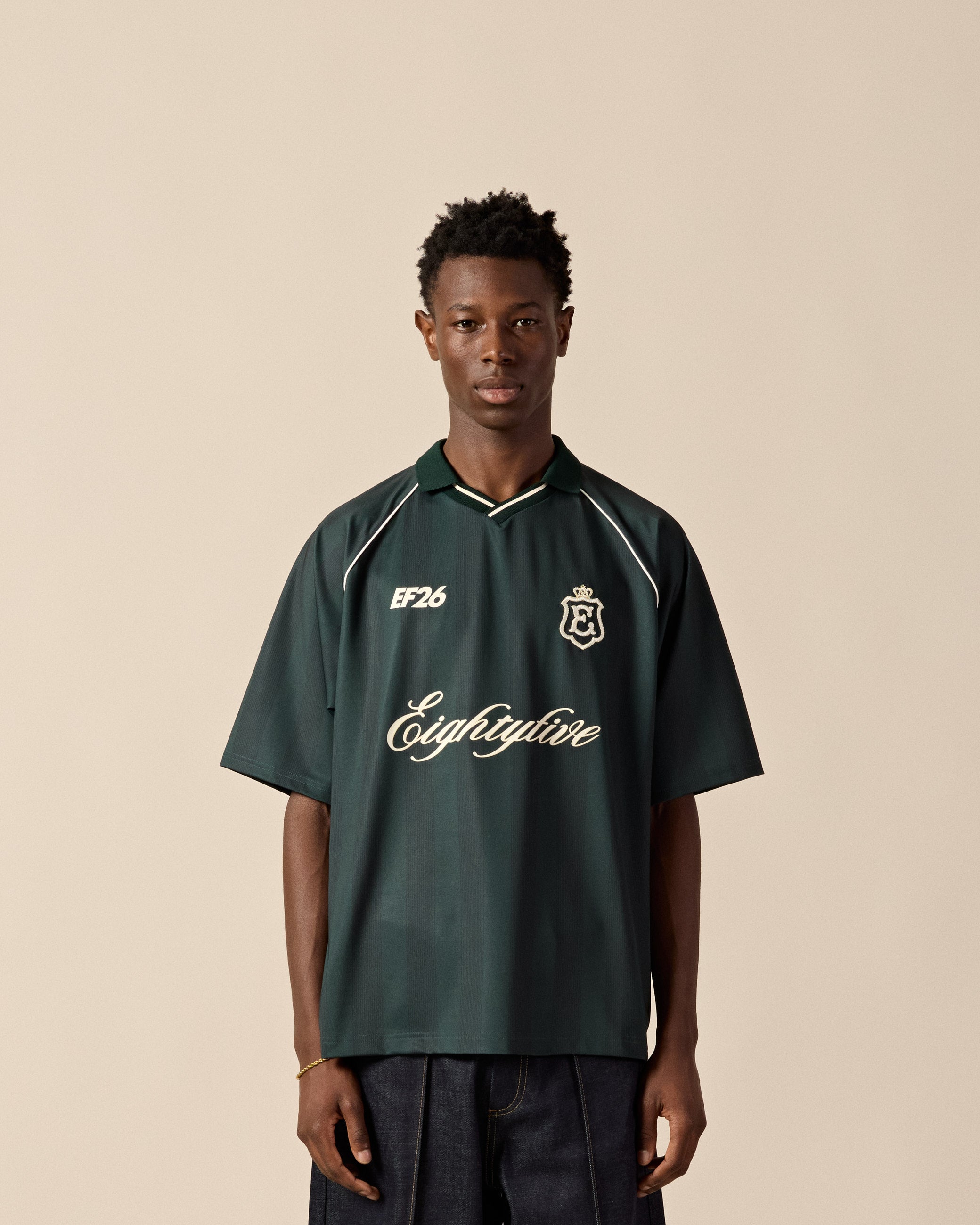 eightyfive-jersey-polohemd-evergreen-oversized-v-ausschnitt image 3