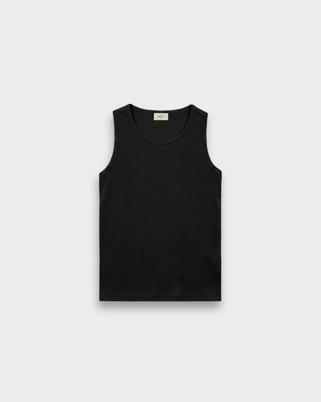eightyfive-signature-tanktop-herren-top-schwarz-slim-fit-baumwolle image 1