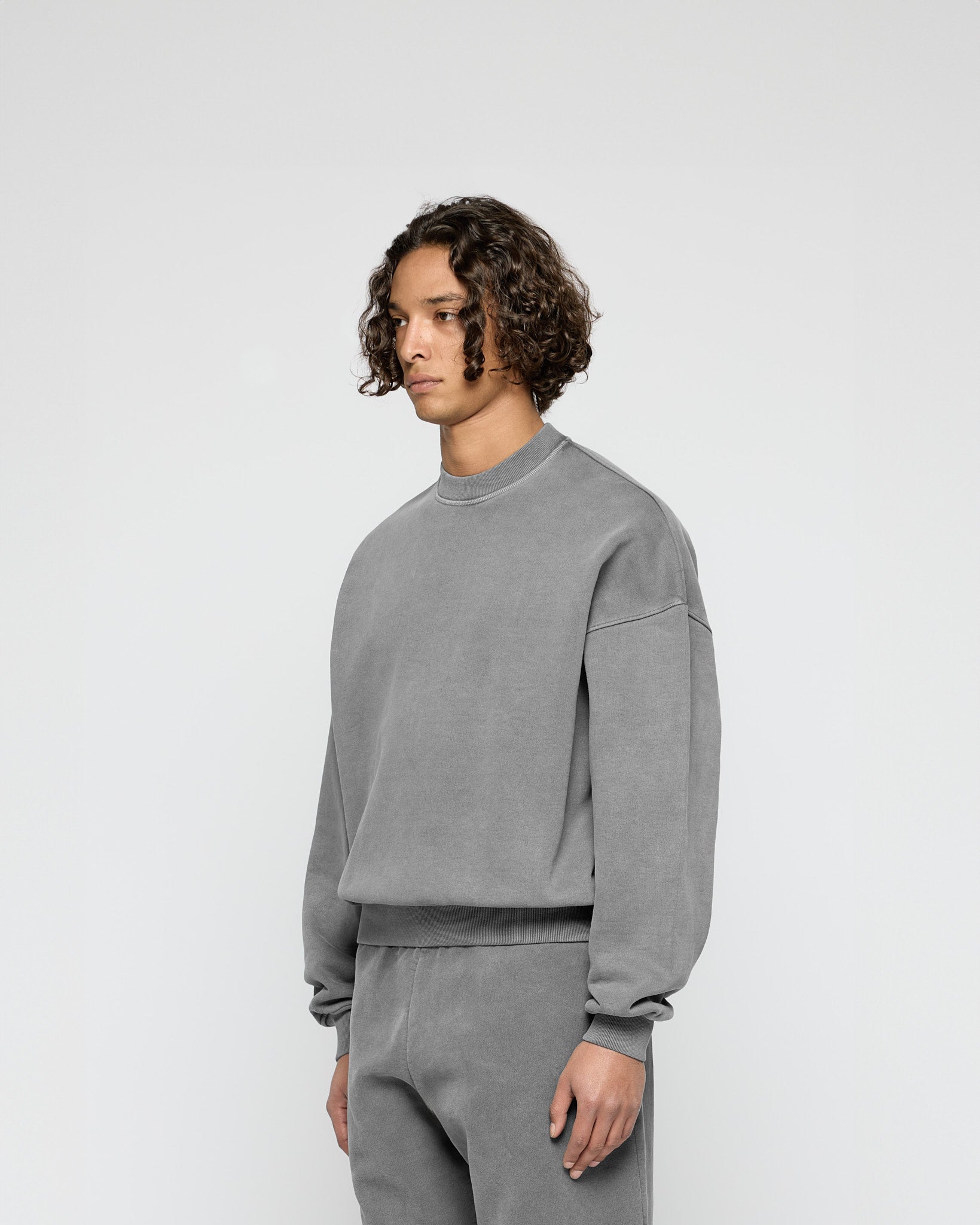 eightyfive-signature-oversized-crewneck-sweater-stone-grey image 3