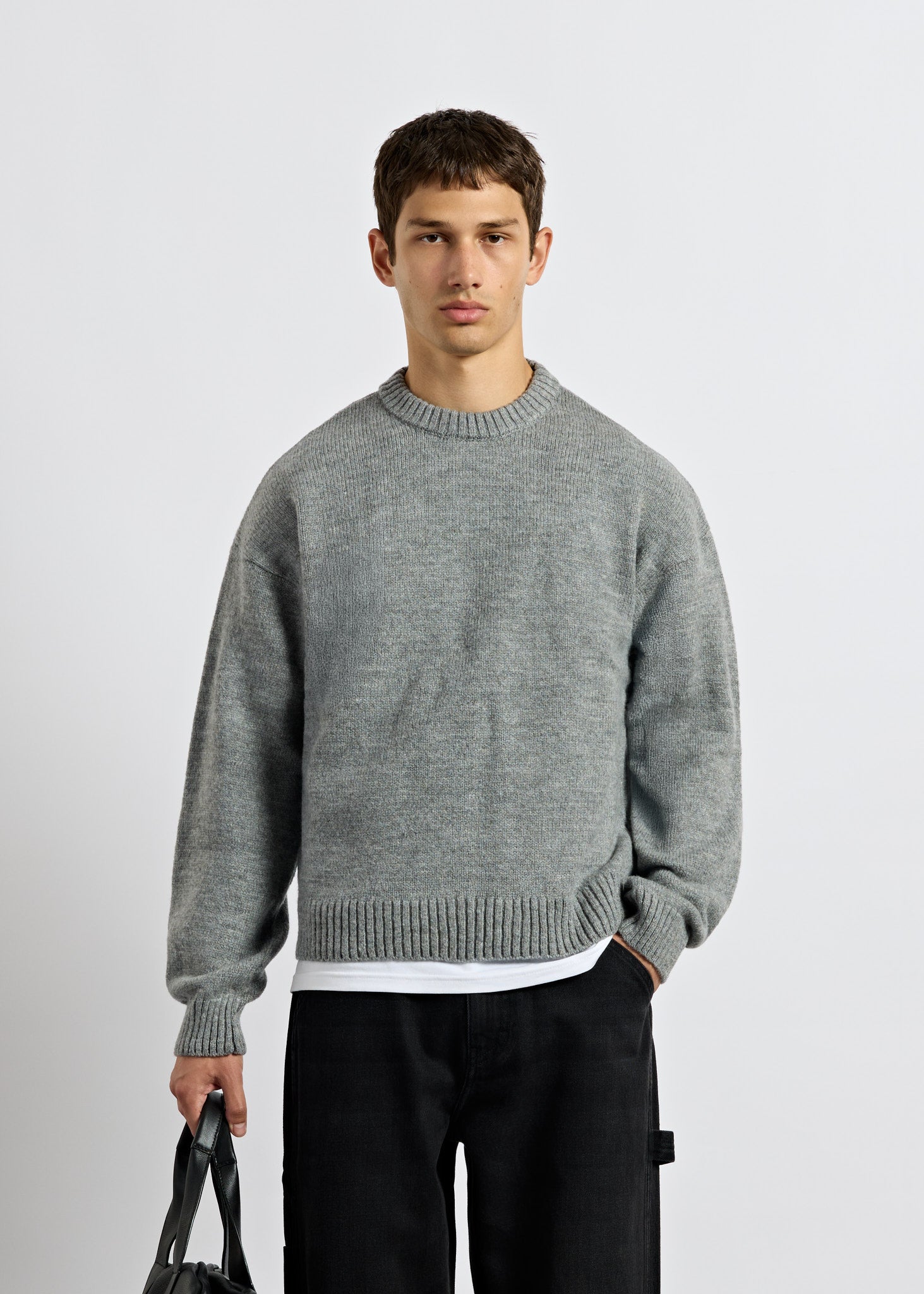 burocs-knitwear-knit-crewneck-sweater-pullover-grey image 3