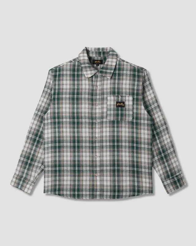 stan-ray-flannel-shirt-flanellhemd-green-plaid-kurzarm image 1