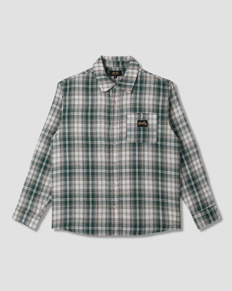 stan-ray-flannel-shirt-flanellhemd-green-plaid-kurzarm image 1