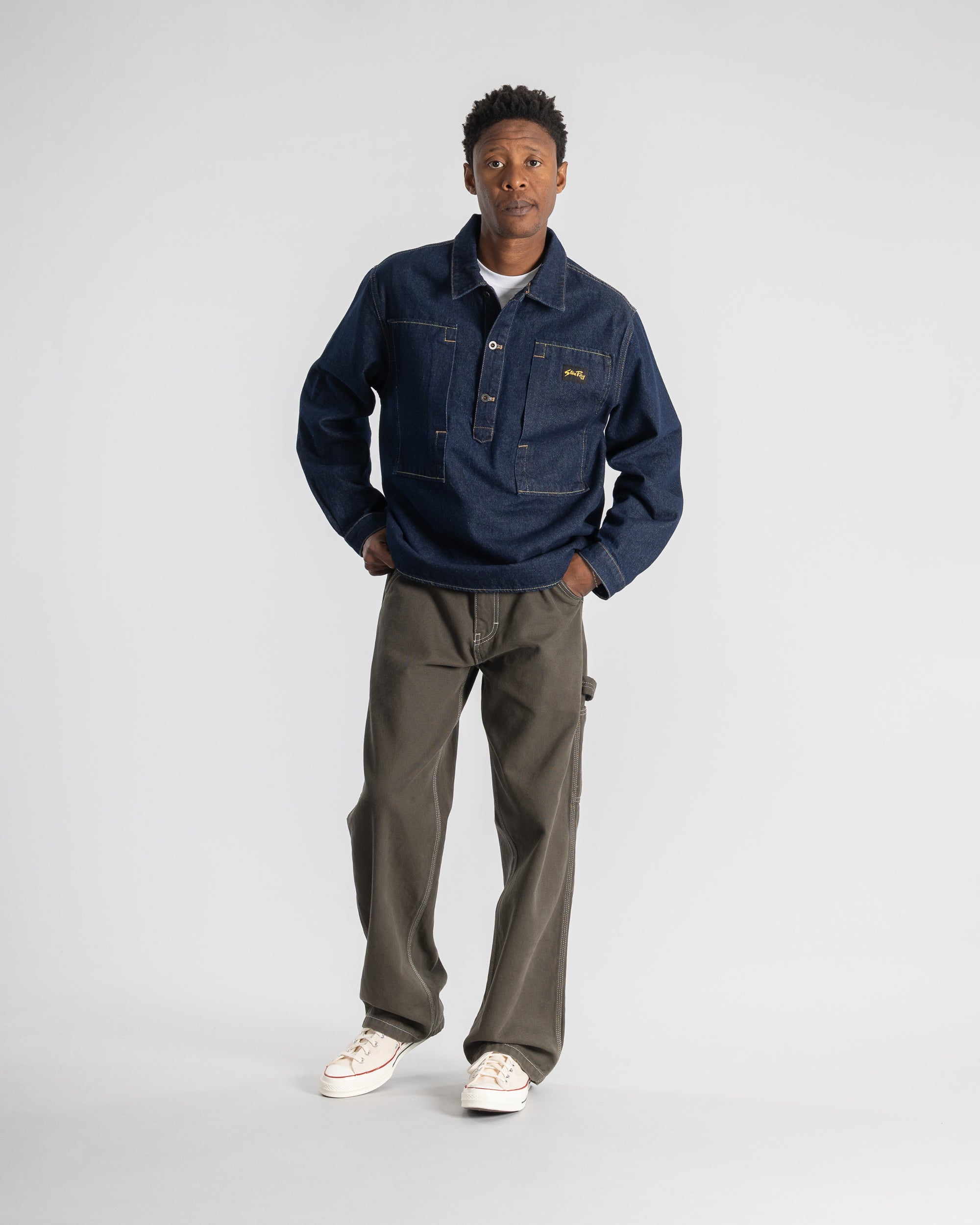 stan-ray-painters-pop-over-shirt-single-rinse-denimhemd image 2