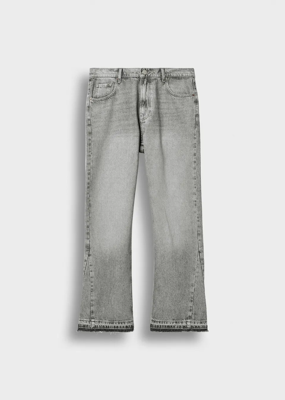 burocs-denim-tony-flared-open-hem-jeans-ash-fade-grey image 1