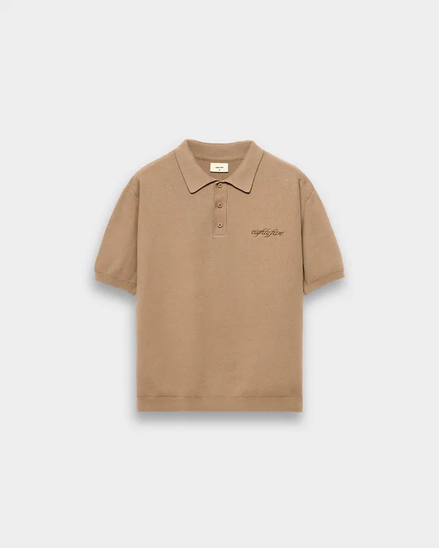 eightyfive-knit-polo-herren-mocha-regular-fit-baumwolle image 1